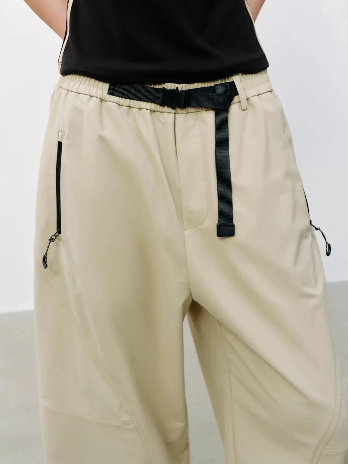 21804-pull-on-zip-pocket-belted-barrel-leg-pants-5.webp Pull On Zip Pocket Belted Barrel Leg Pants