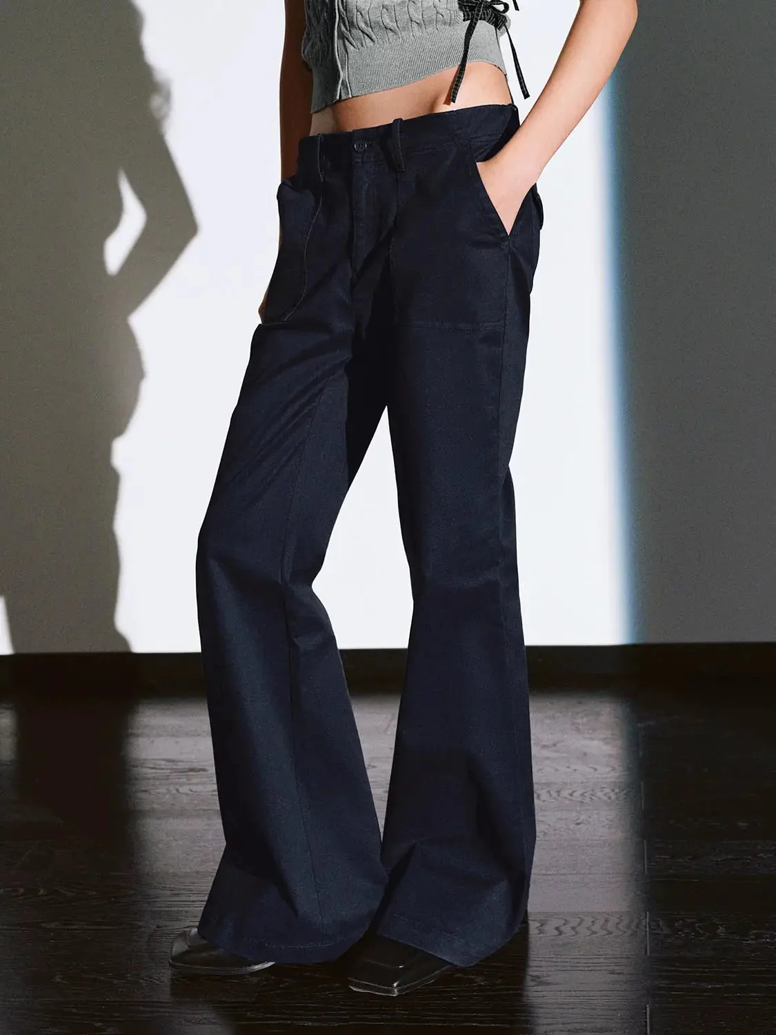 21821-patch-pocket-flare-leg-pants-11.webp Patch Pocket Flare Leg Pants
