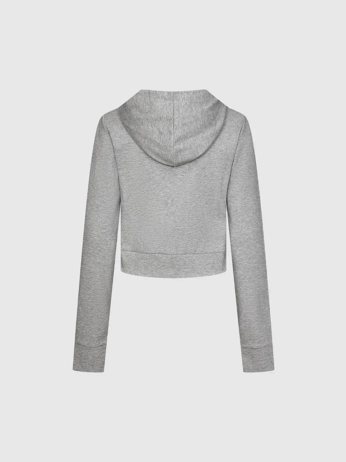 Hooded Zip-Up Check Detail Sweatshirts
