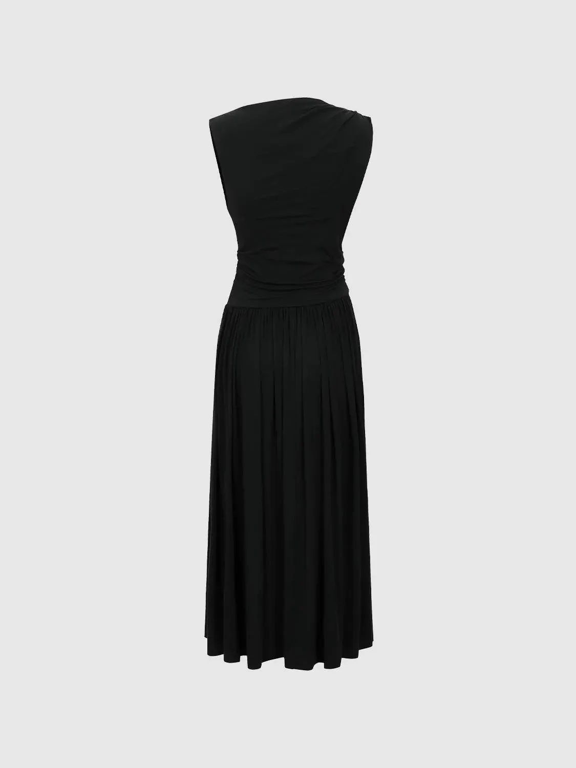 219-elegant-pleated-sleeveless-a-line-midi-dresses-2.webp Elegant Pleated Sleeveless A-Line Midi Dresses