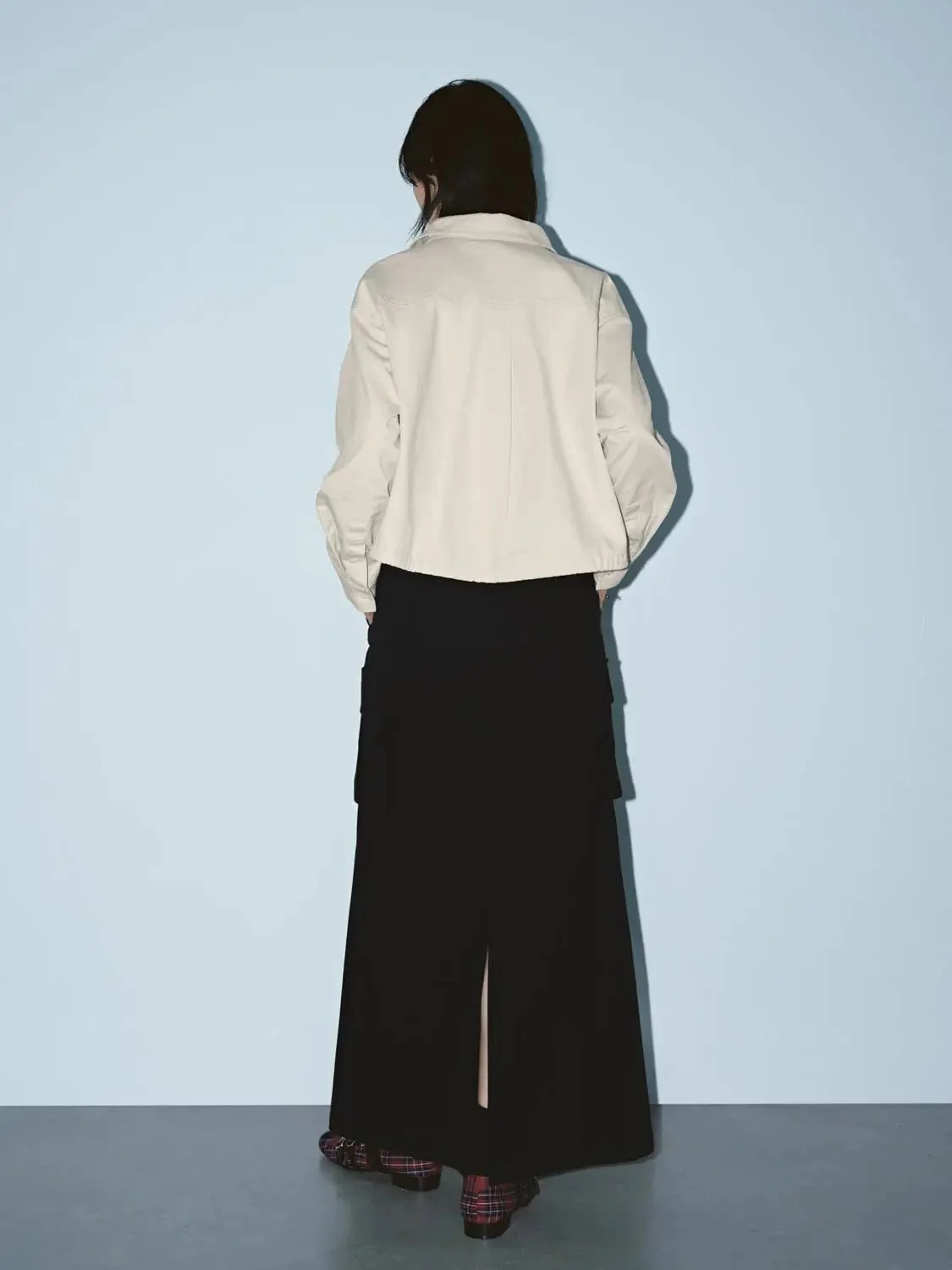 Drawstring Patch Pocket Printed Shirts