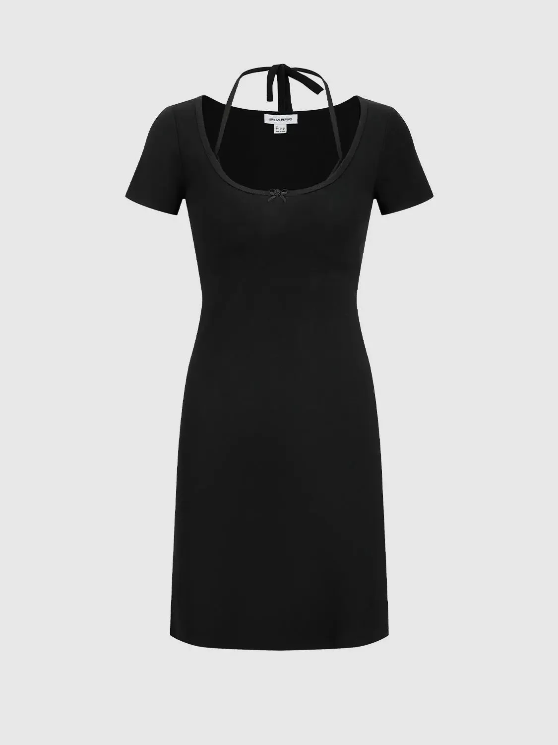 2192-cotton-blend-with-elastane-stretch-halter-neck-bow-a-line-midi-dresses-4.webp Cotton Blend With Elastane Stretch Halter Neck Bow A-Line Midi Dresses