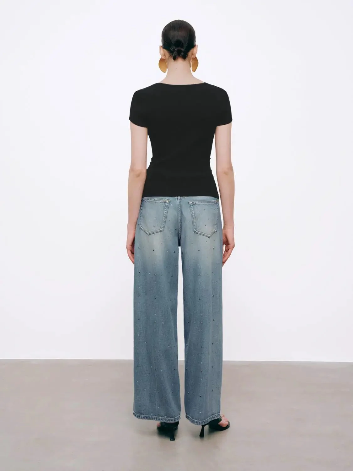 21939-v-neck-button-detail-knit-short-sleeve-top-6.webp V Neck Button Detail Knit Short Sleeve Top