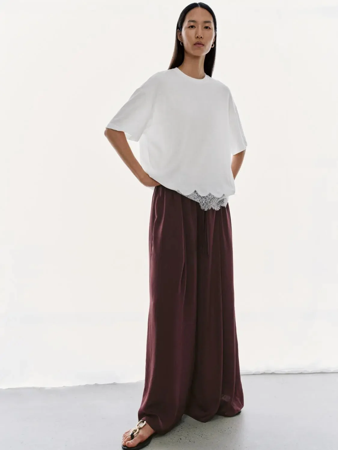 22031-drawstring-pull-on-wide-leg-pants-6.webp Drawstring Pull On Wide Leg Pants