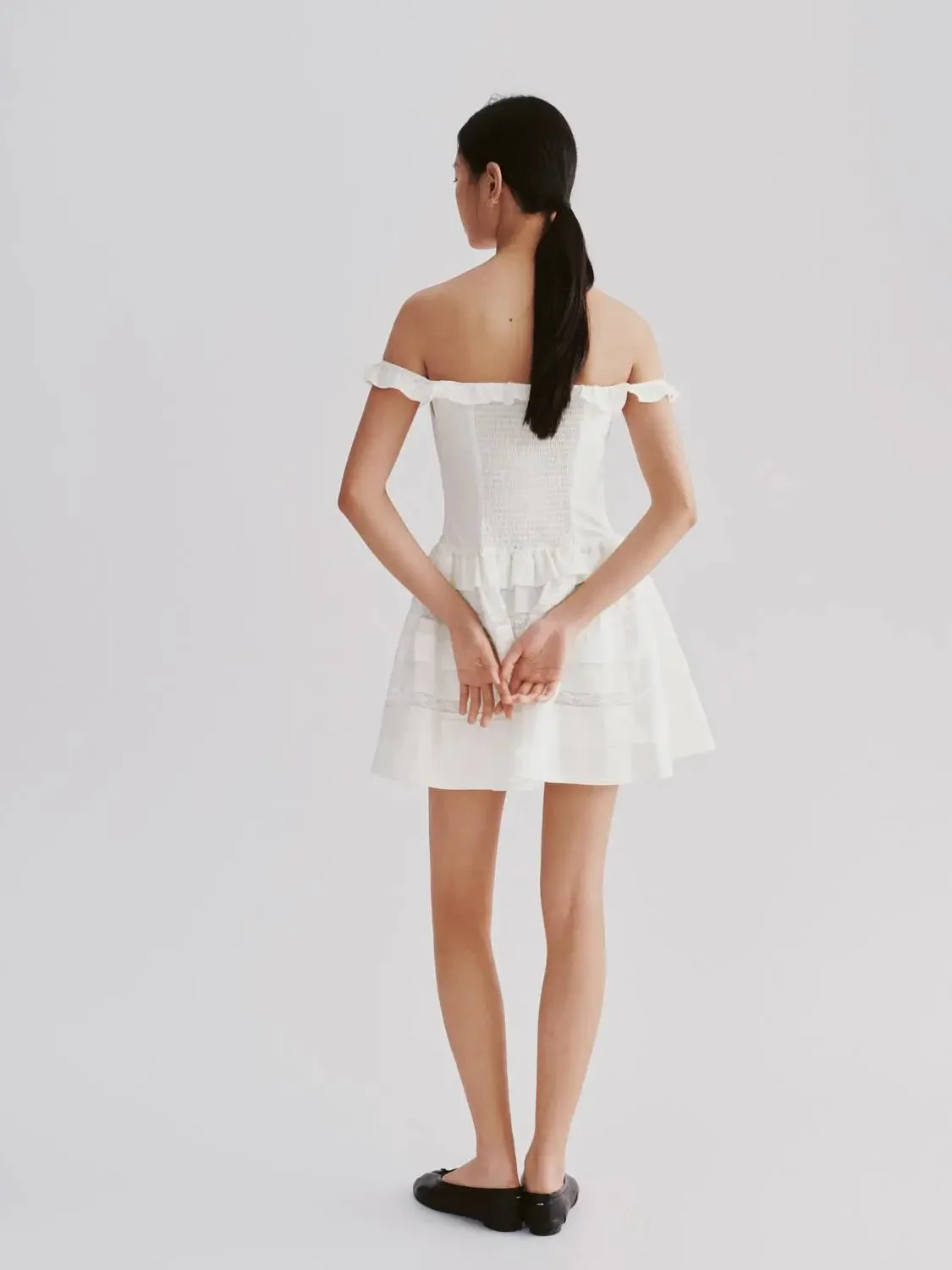 2204-cotton-blend-off-shoulder-tiered-lace-a-line-mini-dresses-6.webp Cotton Blend Off Shoulder Tiered Lace A-Line Mini Dresses