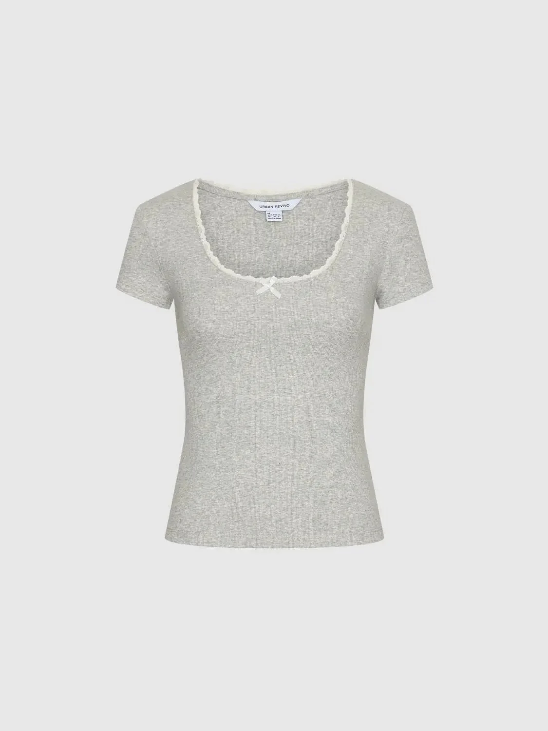22049-lace-trim-bow-scoop-neck-cotton-blend-t-shirts-23.webp Lace Trim Bow Scoop Neck Cotton Blend T Shirts