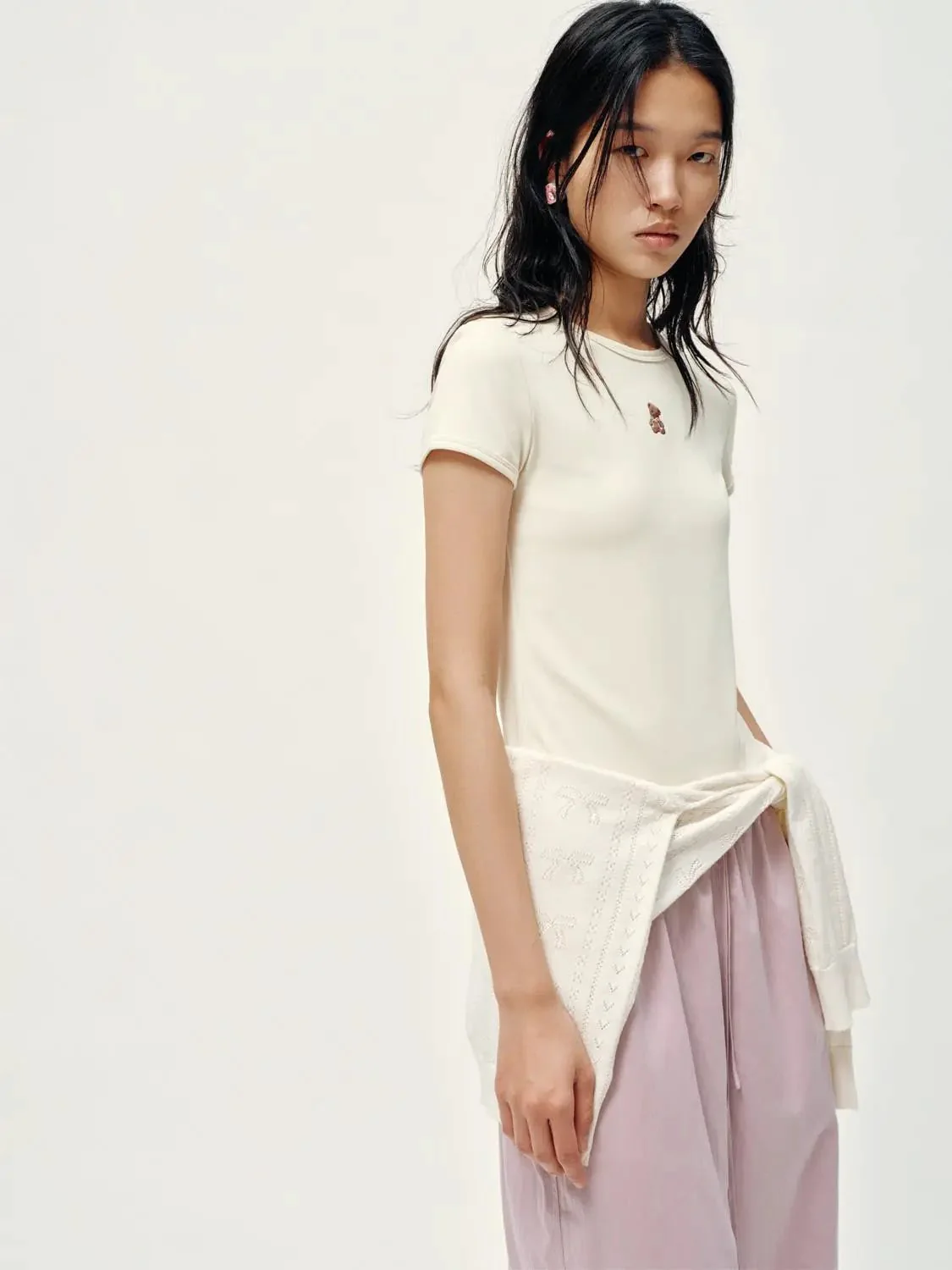Cotton Stretch Skinny Fit Crew Neck T Shirts