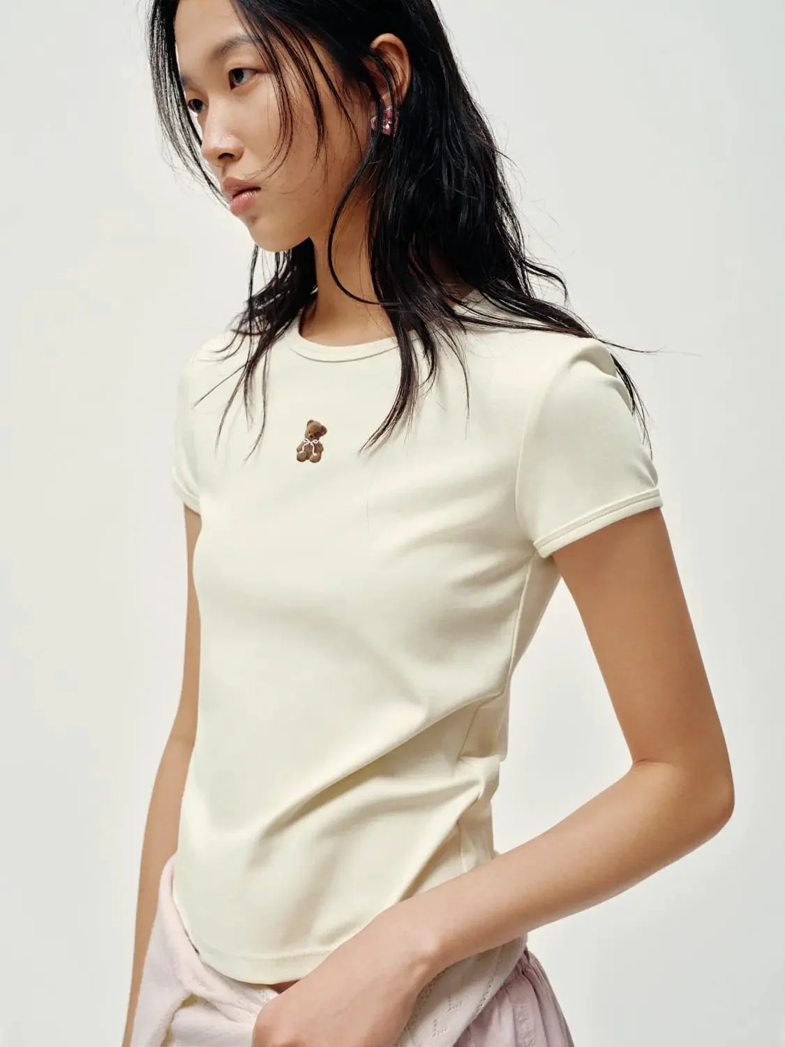Cotton Stretch Skinny Fit Crew Neck T Shirts