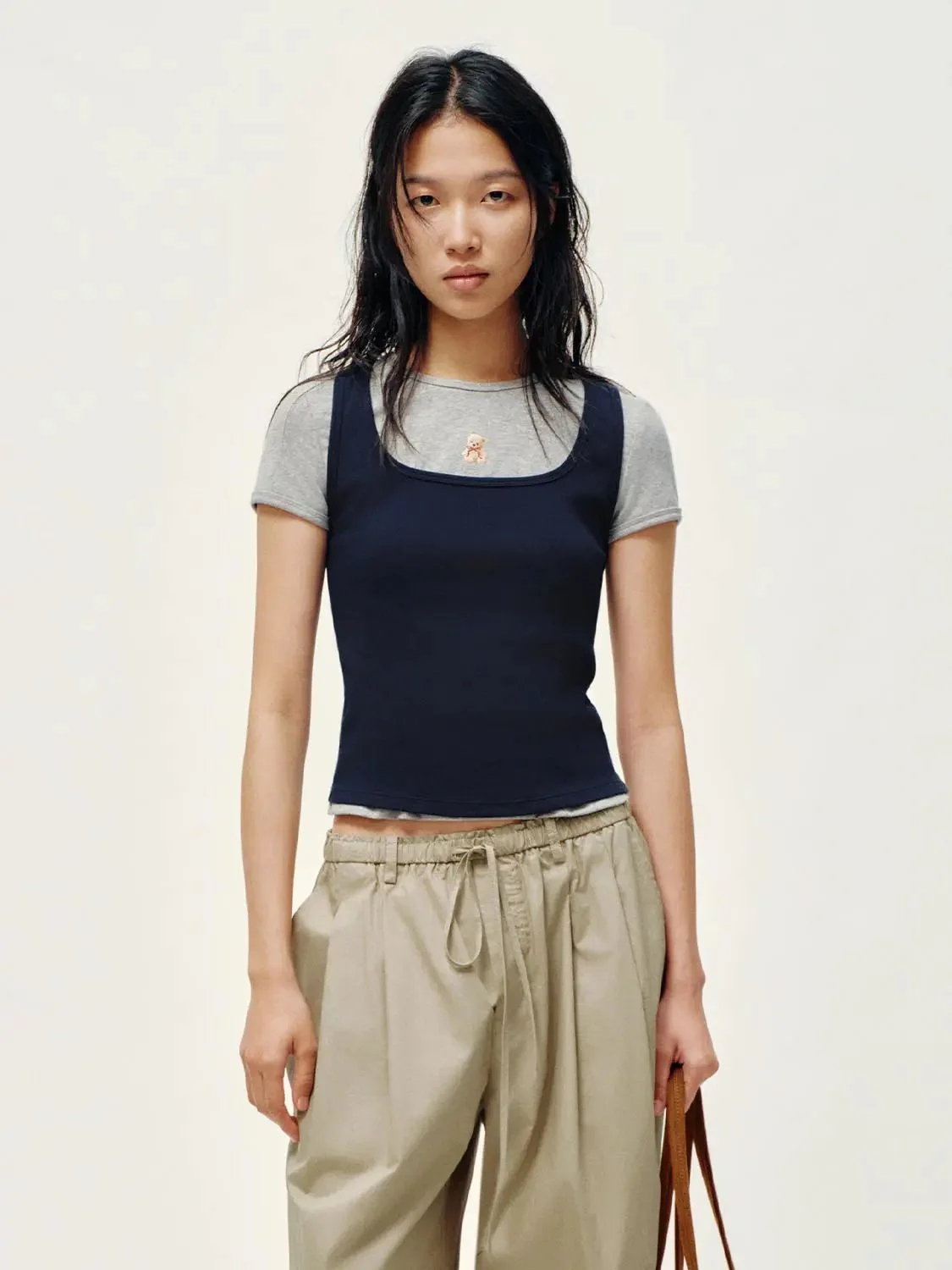 Cotton Stretch Skinny Fit Crew Neck T Shirts