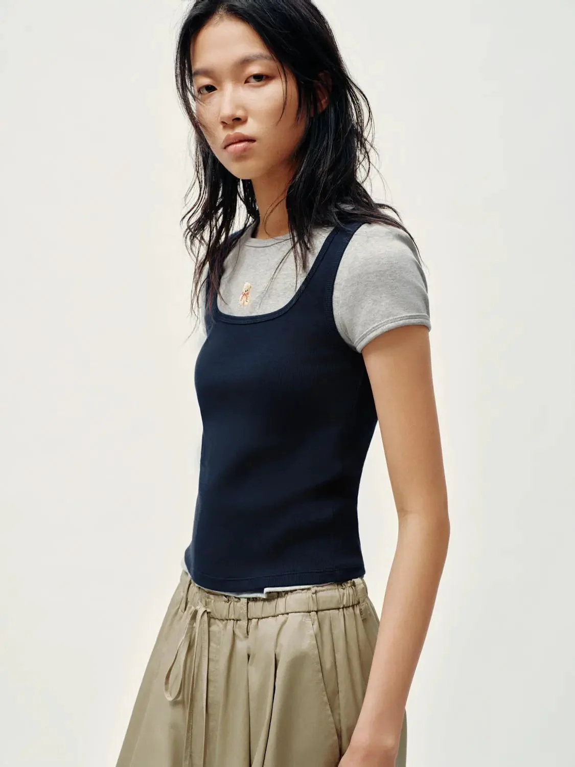 Cotton Stretch Skinny Fit Crew Neck T Shirts