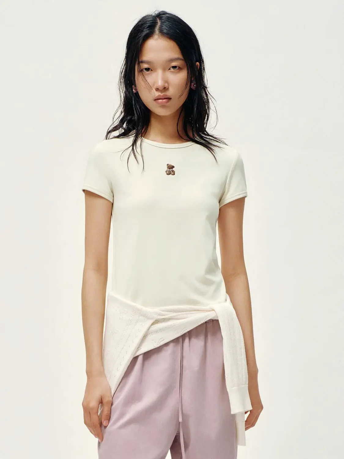 Cotton Stretch Skinny Fit Crew Neck T Shirts