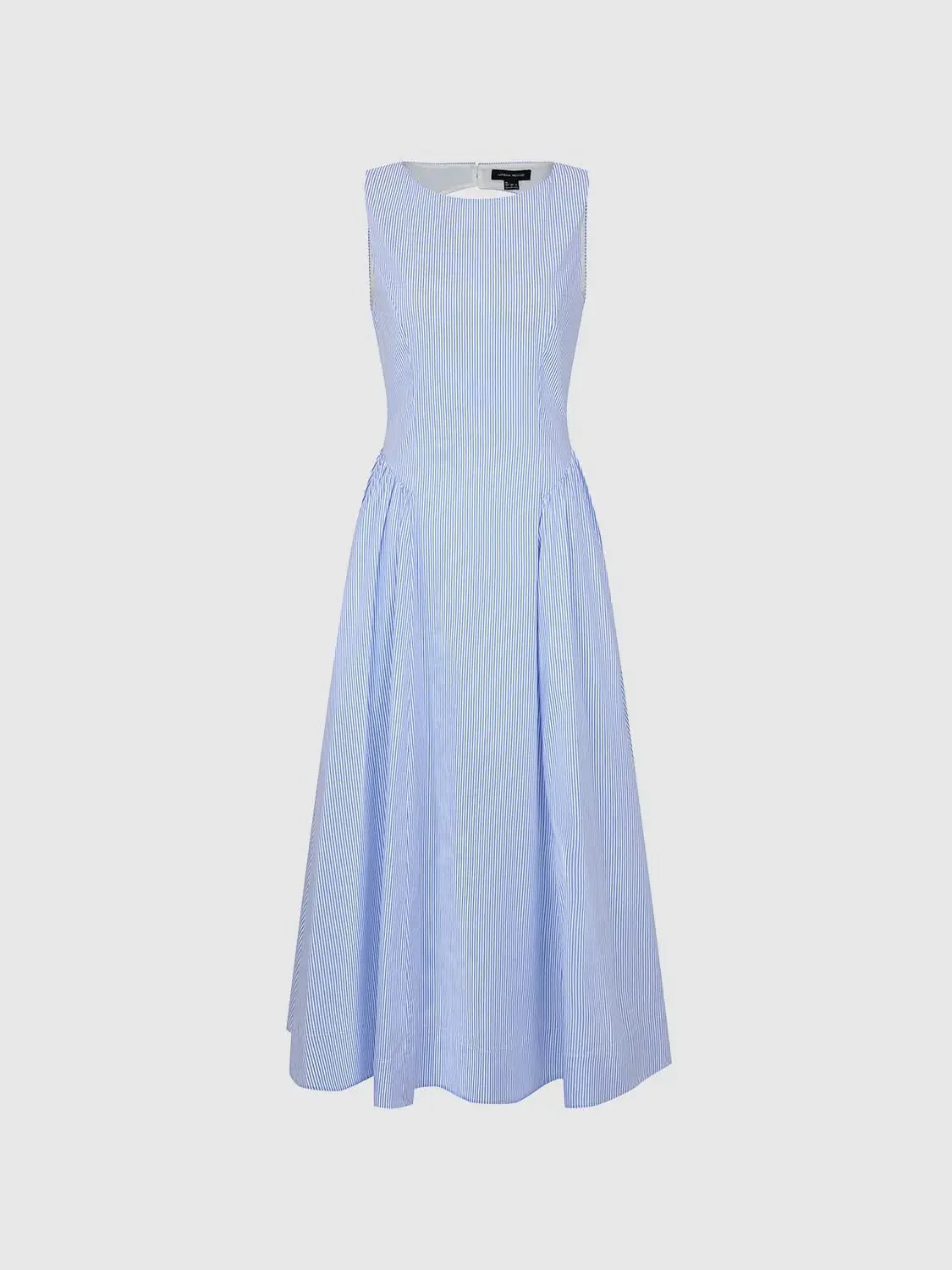2210-cotton-blend-striped-sleeveless-a-line-midi-dresses-1.webp Cotton Blend Striped Sleeveless A-Line Midi Dresses