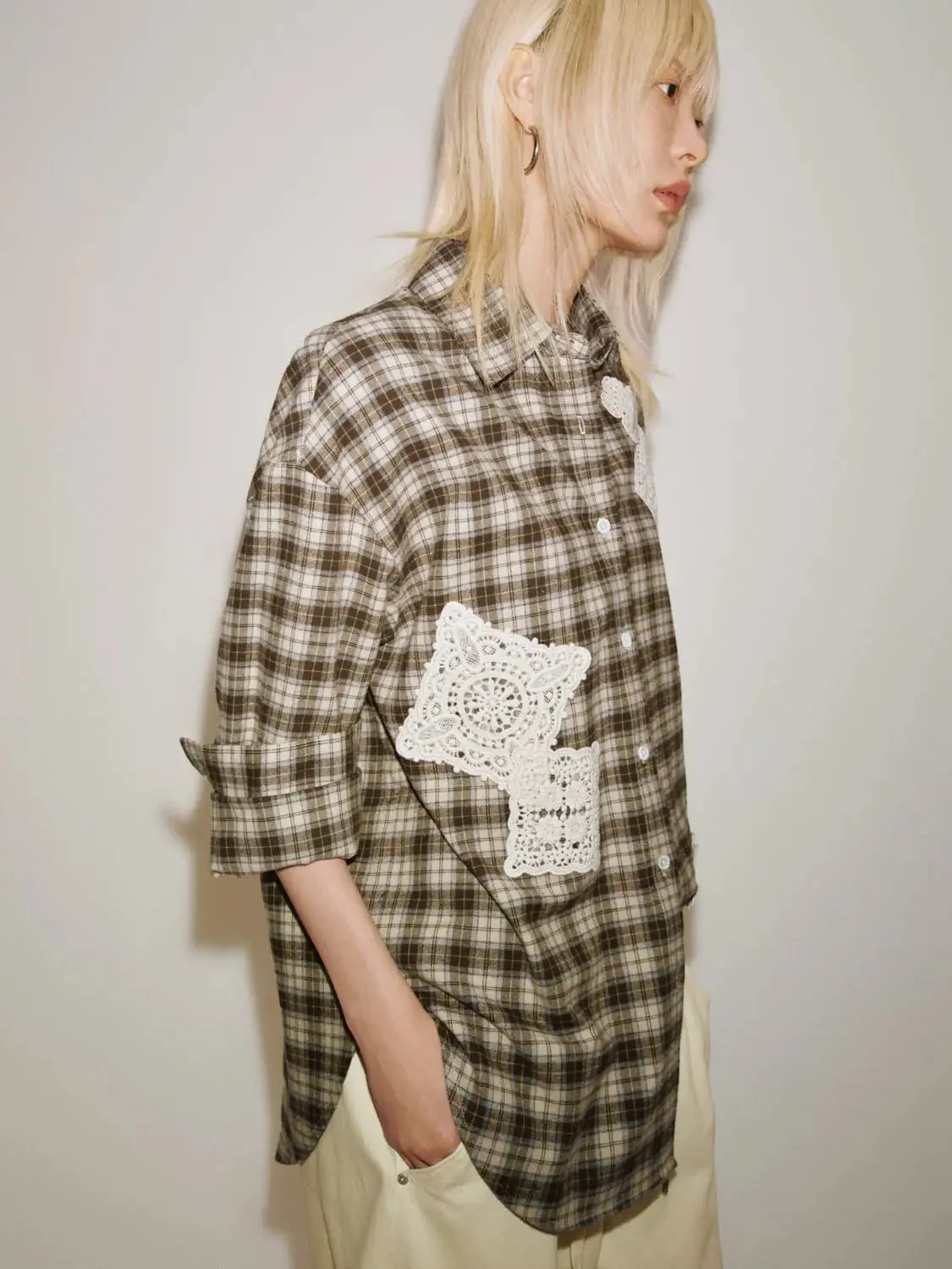 22180-lace-patched-check-shirts-2.webp Lace Patched Check Shirts