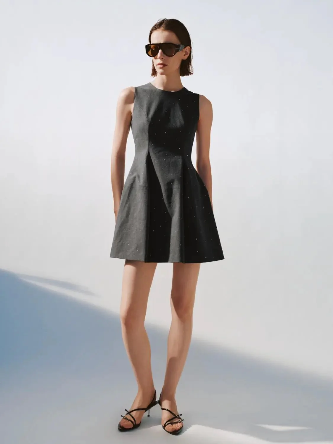 2222-polyester-viscose-elastane-shell-a-line-mini-dresses-5.webp Polyester Viscose Elastane Shell A-Line Mini Dresses