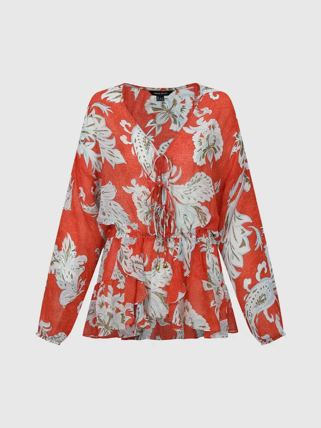 22264-v-neck-tie-detail-floral-intarsia-overhead-shirts-7.webp V-Neck Tie Detail Floral Intarsia Overhead Shirts