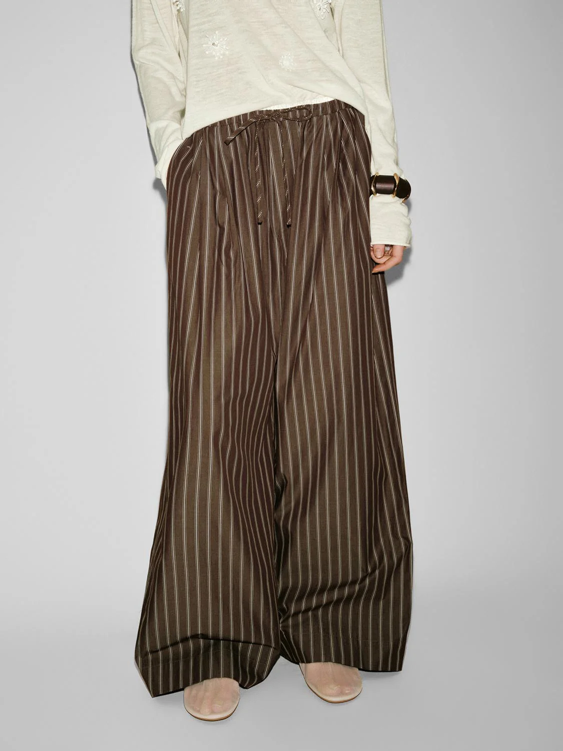 22294-cotton-contrast-striped-pull-on-wide-leg-pants-9.webp Cotton Contrast Striped Pull On Wide Leg Pants