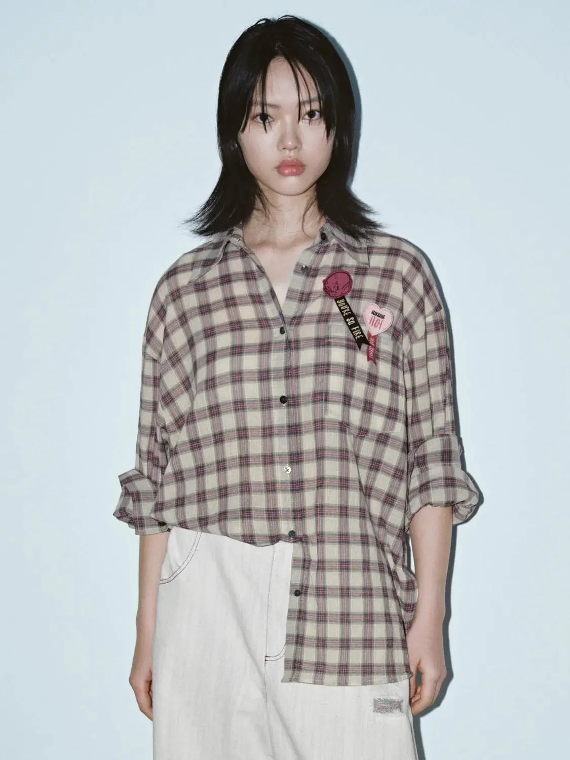 22316-cotton-plaid-embroidered-patches-shirt-9.webp Cotton Plaid Embroidered Patches Shirt