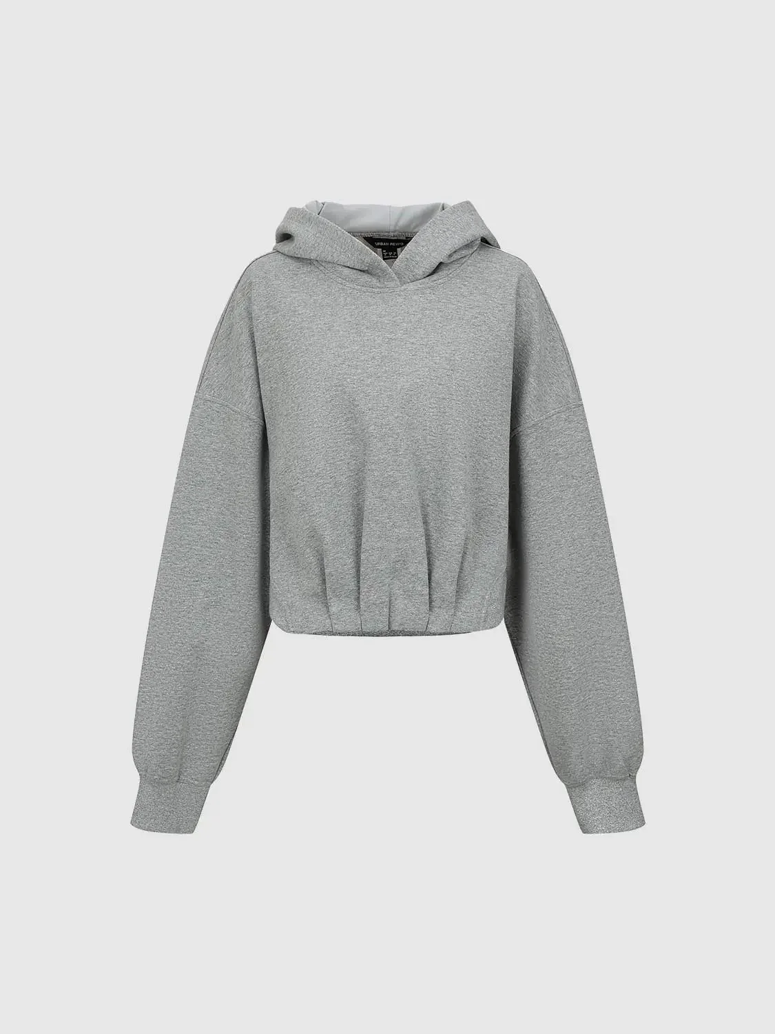 Cotton Blend Hooded Balloon Hem Sweatshirt