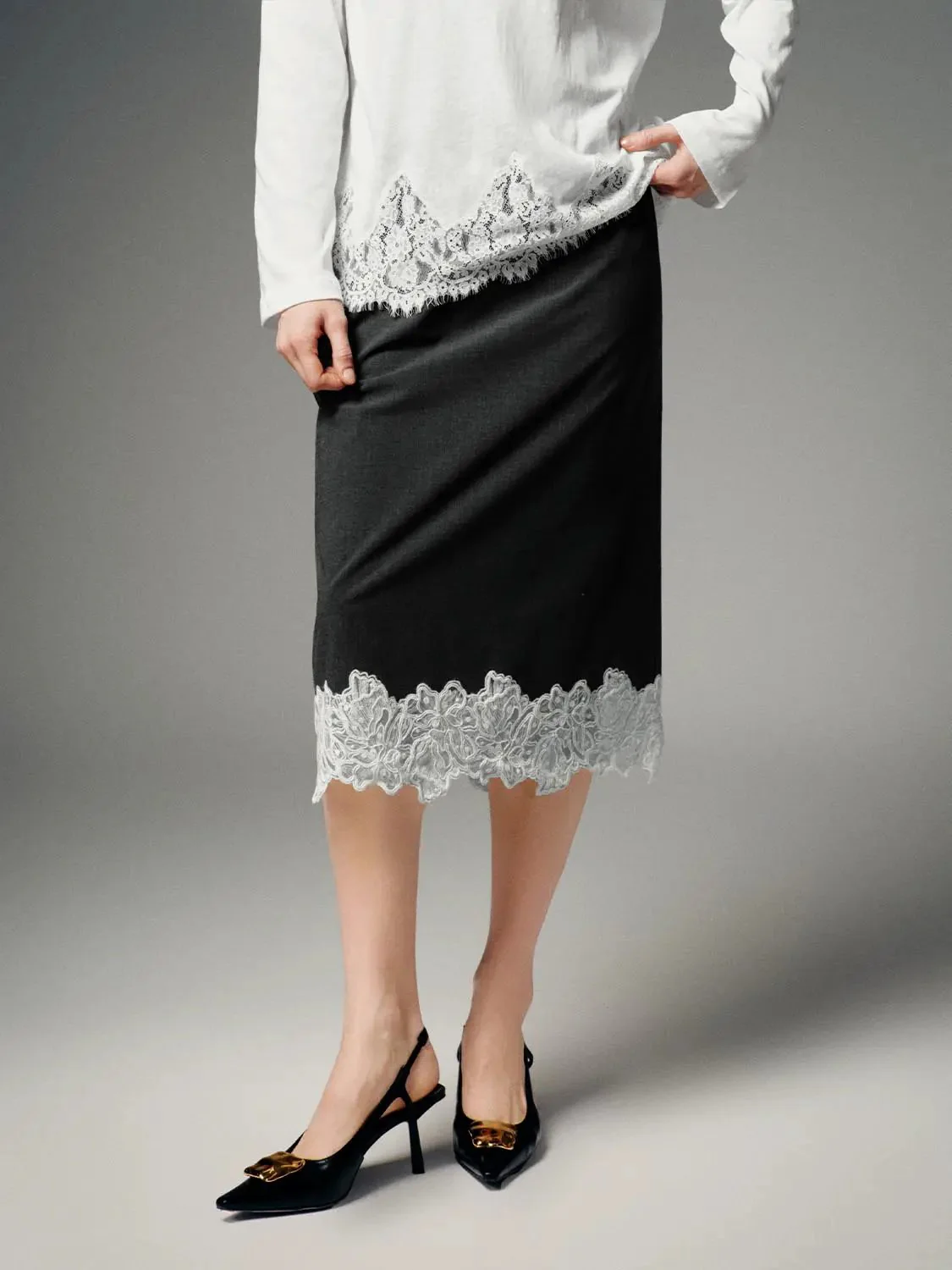 22328-drawstring-pull-on-lace-trim-straight-midi-skirts-1.webp Drawstring Pull On Lace Trim Straight Midi Skirts