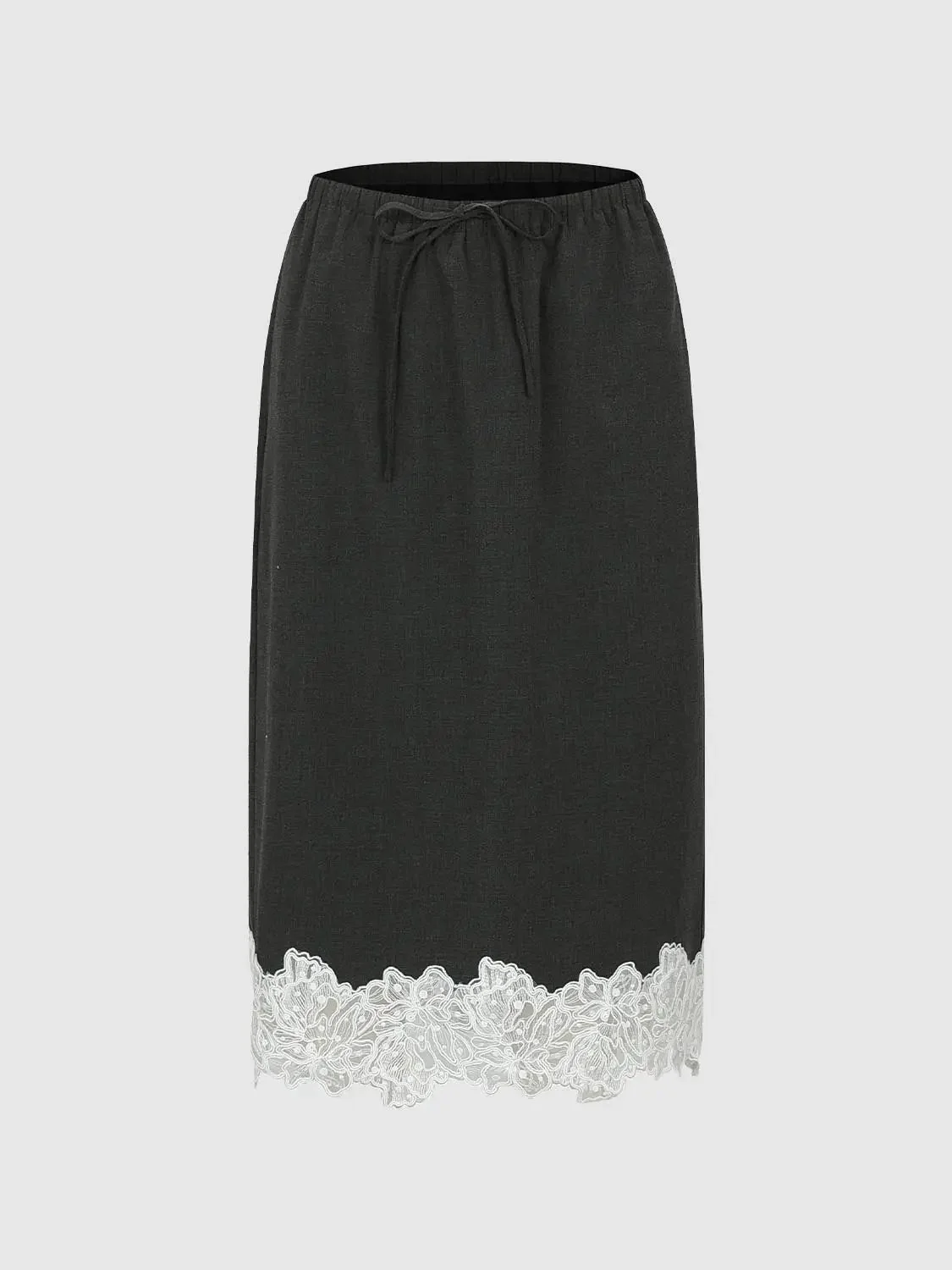22328-drawstring-pull-on-lace-trim-straight-midi-skirts-2.webp Drawstring Pull On Lace Trim Straight Midi Skirts