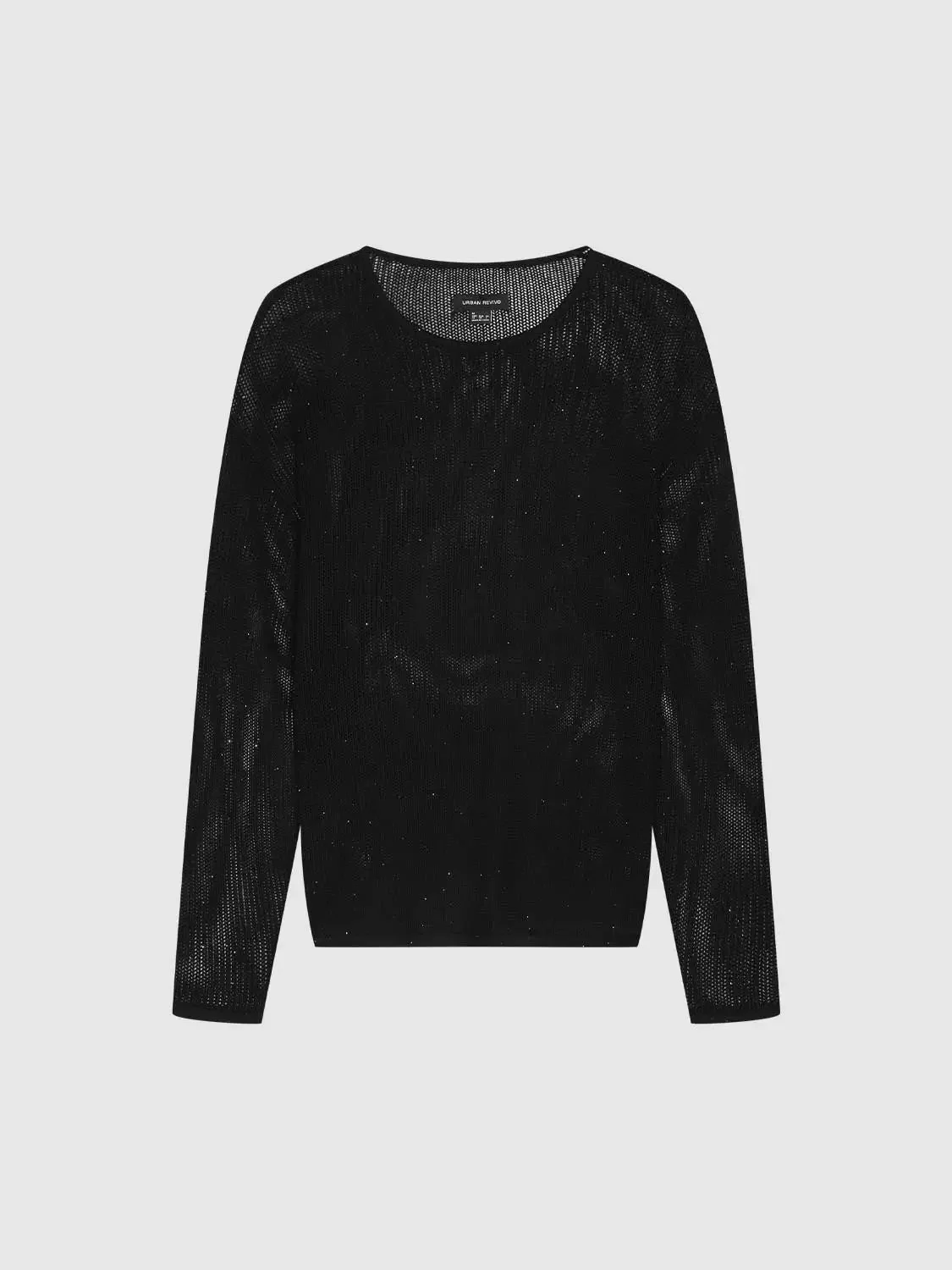 Crew Neck Long Sleeve Knitted T-Shirts
