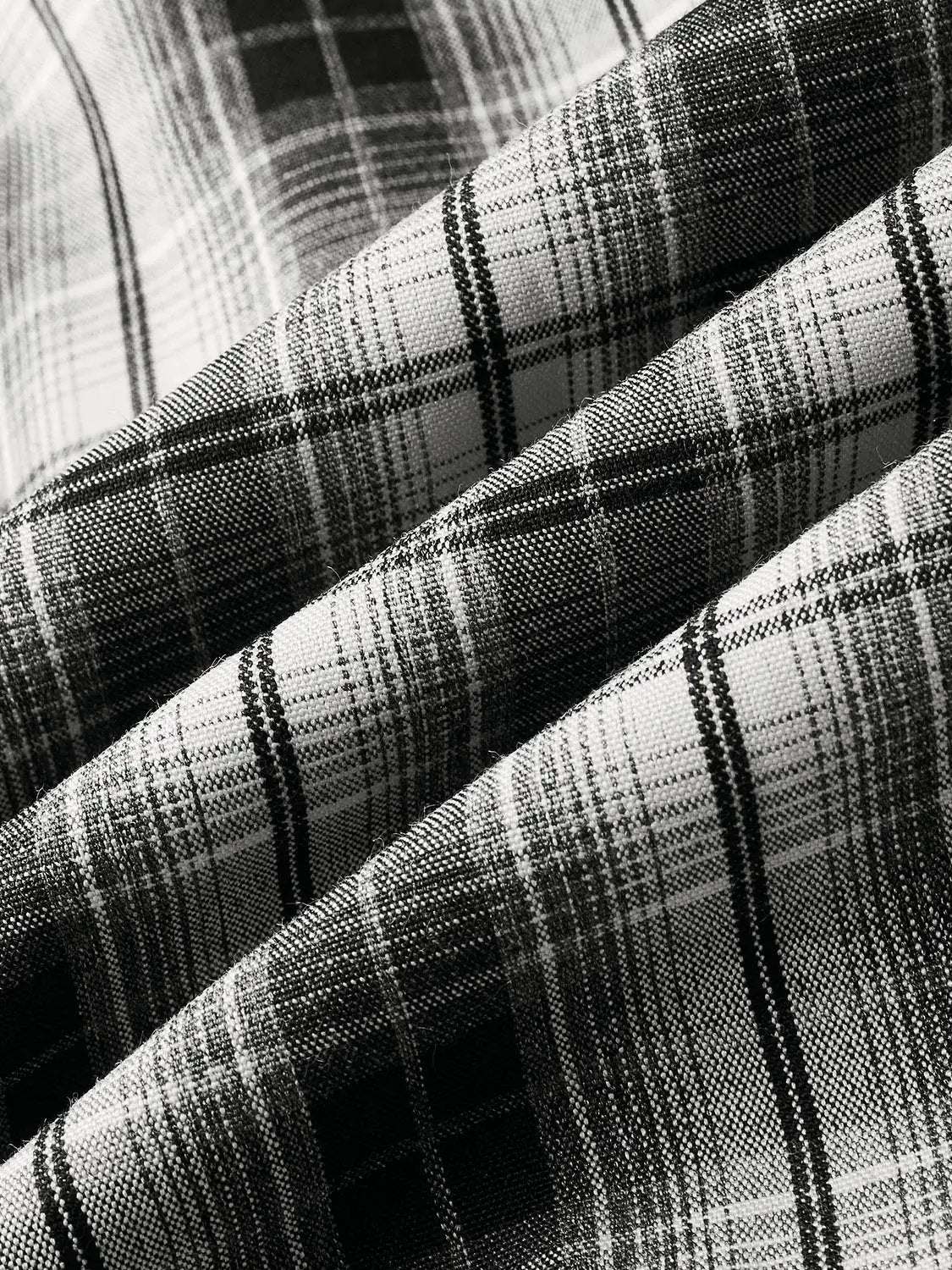 Patchwork Contrast Check Shirts