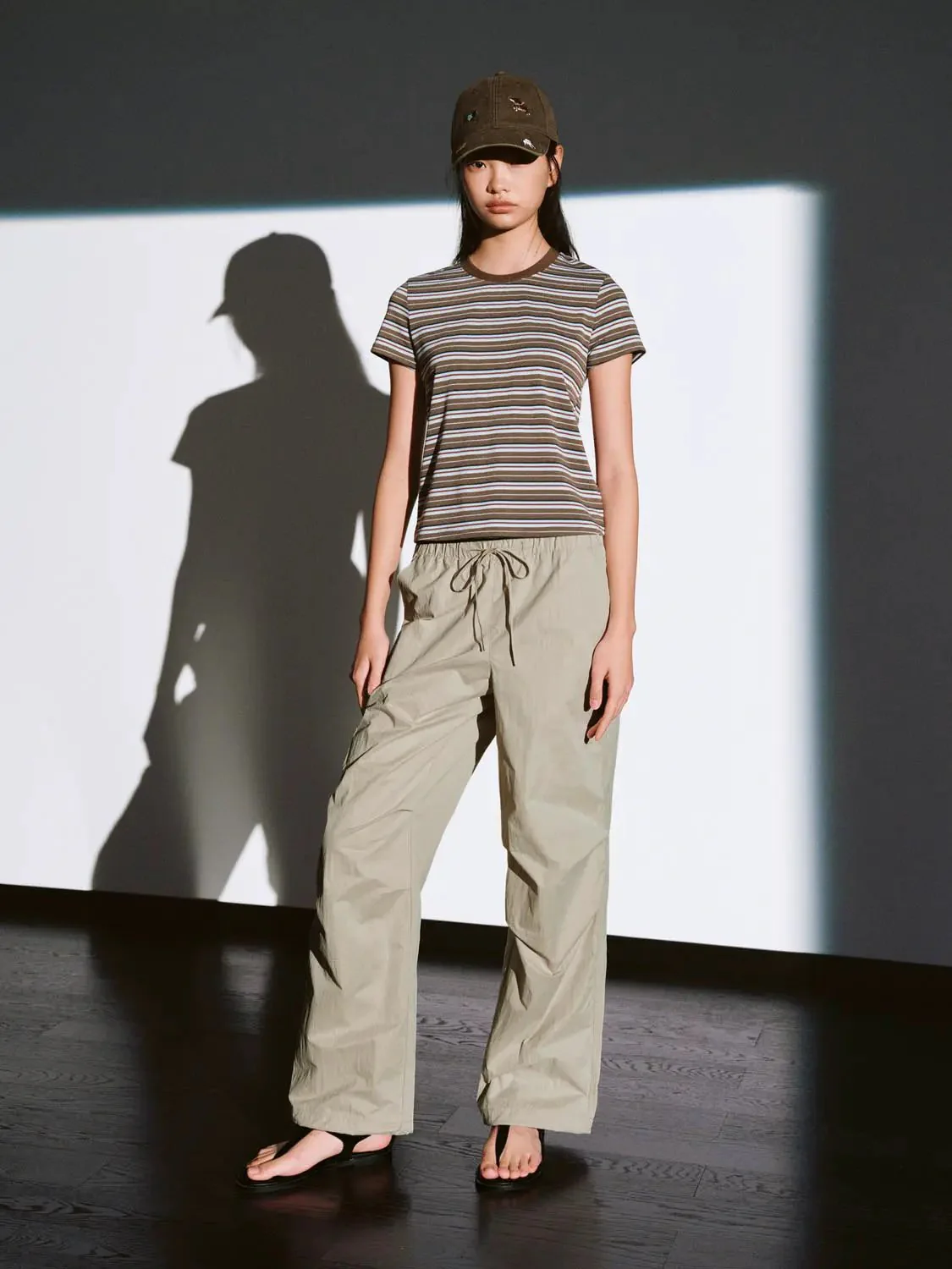 Yellow Contrast Striped Crew Neck T Shirts