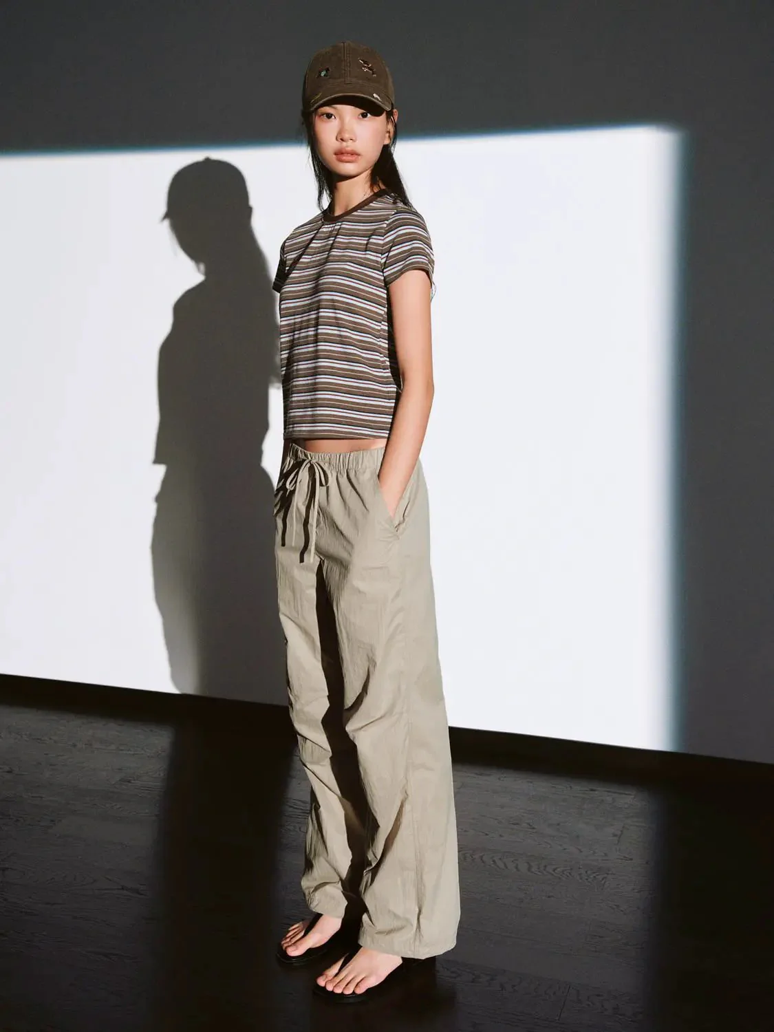 Yellow Contrast Striped Crew Neck T Shirts