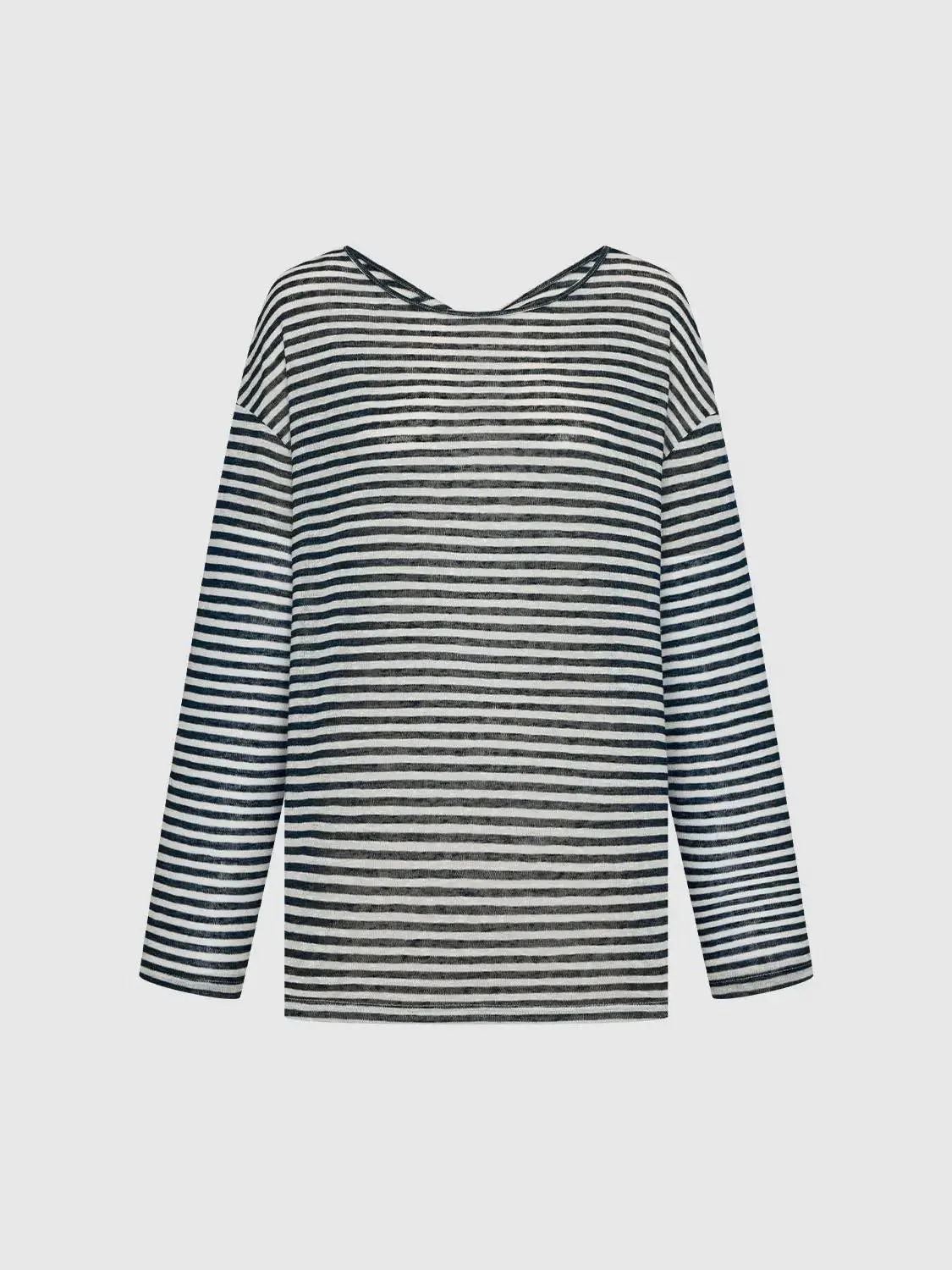 22430-viscose-linen-striped-knit-crew-neck-long-sleeve-t-shirts-7.webp Viscose Linen Striped Knit Crew Neck Long Sleeve T Shirts