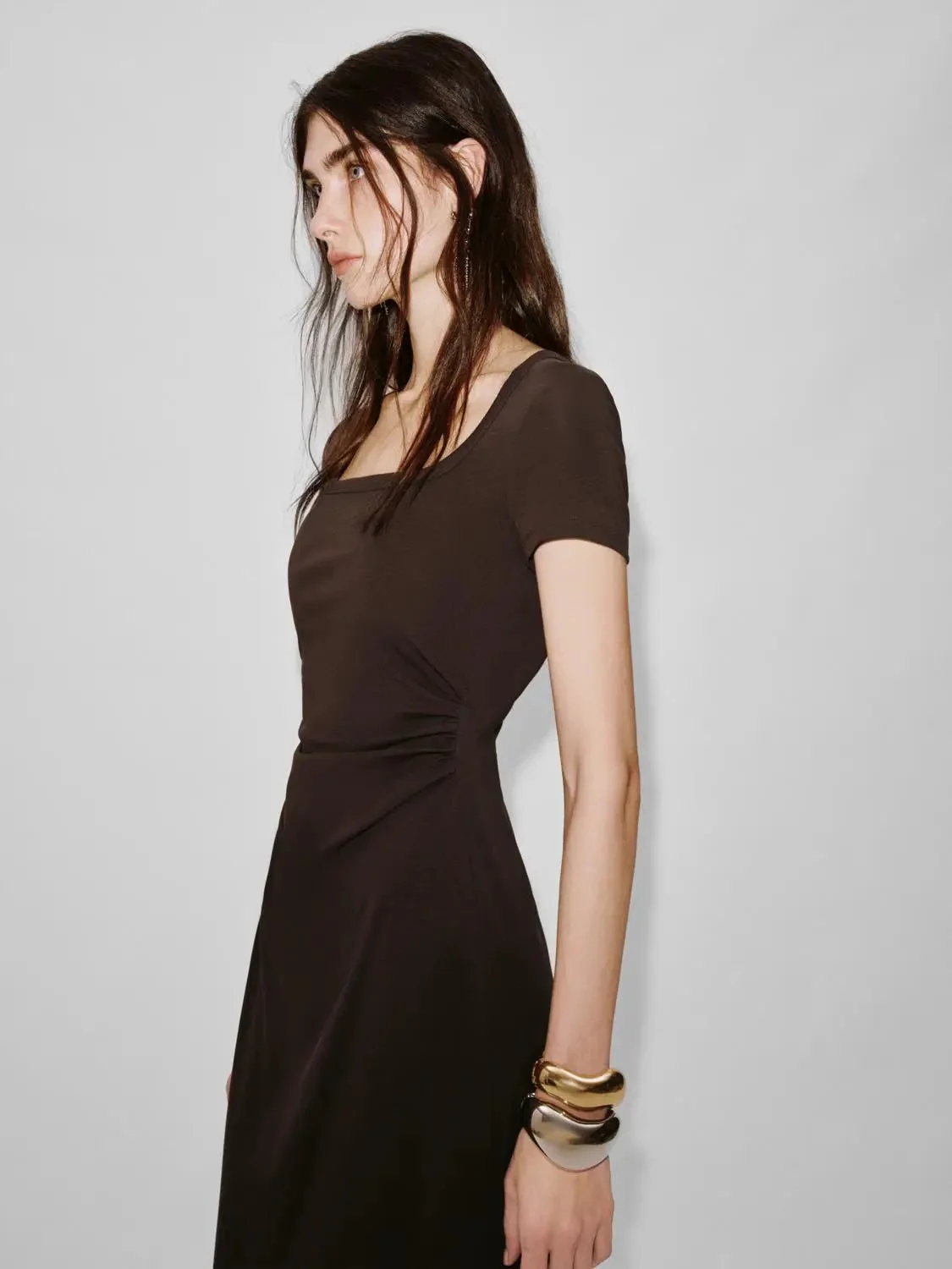 22435-cotton-lyocell-blend-scoop-neck-short-sleeve-midi-dresses-10.webp Cotton Lyocell Blend Scoop Neck Short Sleeve Midi Dresses