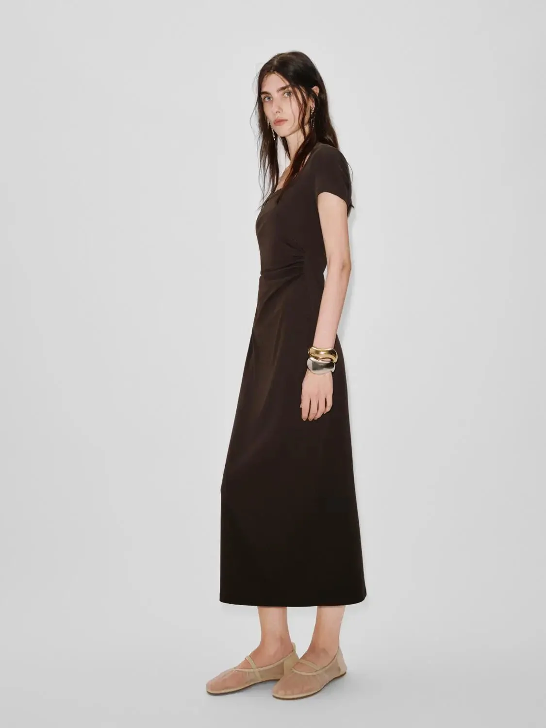 22435-cotton-lyocell-blend-scoop-neck-short-sleeve-midi-dresses-12.webp Cotton Lyocell Blend Scoop Neck Short Sleeve Midi Dresses