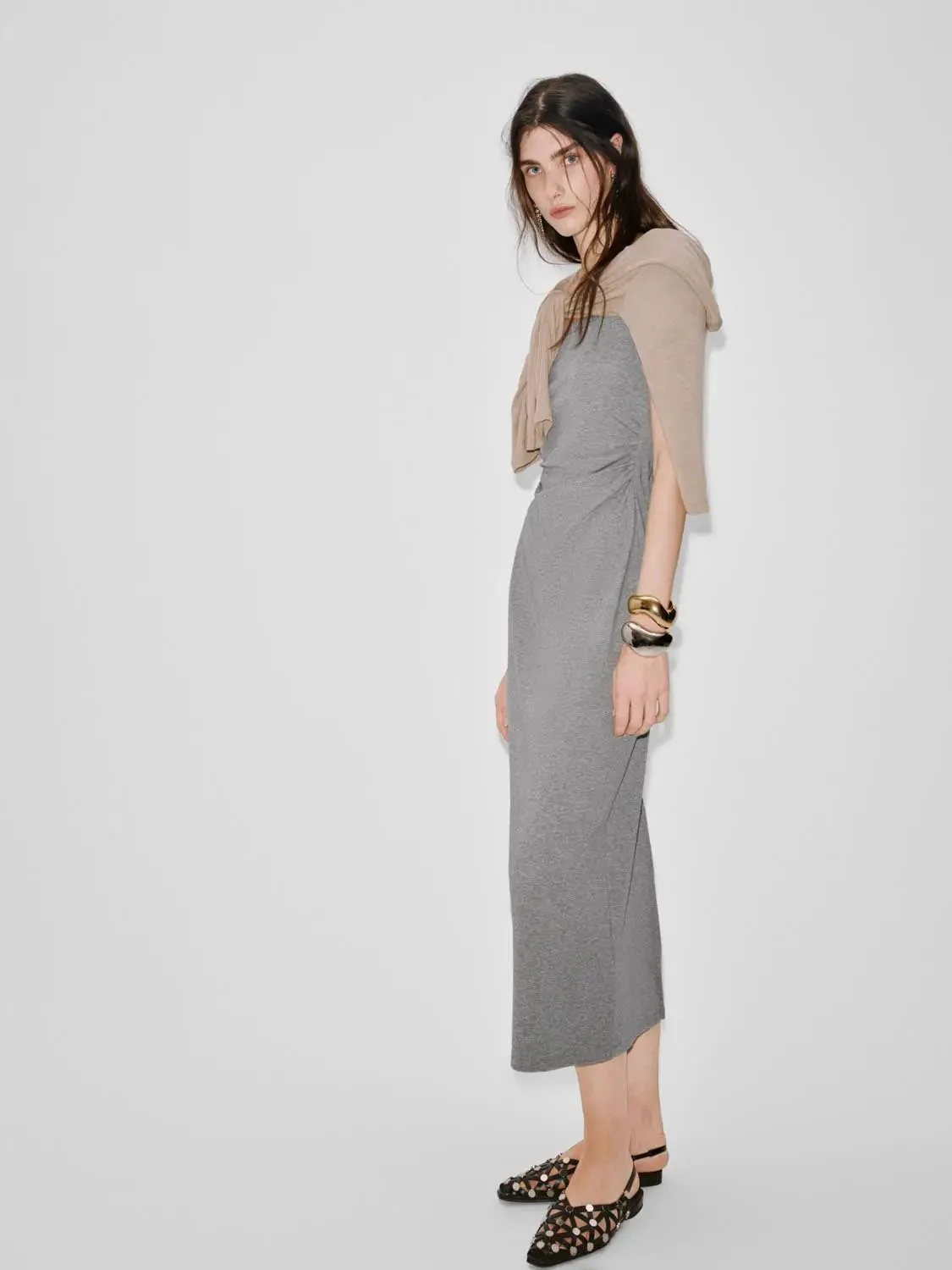 22435-cotton-lyocell-blend-scoop-neck-short-sleeve-midi-dresses-21.webp Cotton Lyocell Blend Scoop Neck Short Sleeve Midi Dresses