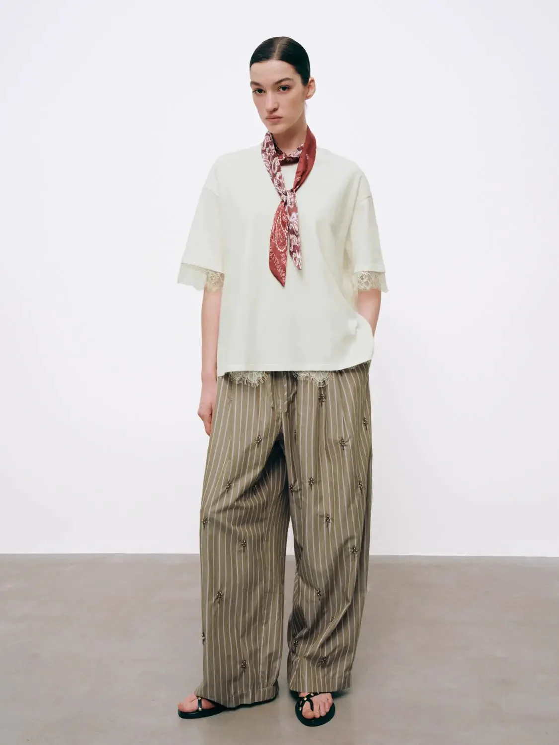 22463-pull-on-drawstring-beaded-striped-wide-leg-pants-7.webp Pull On Drawstring Beaded Striped Wide Leg Pants