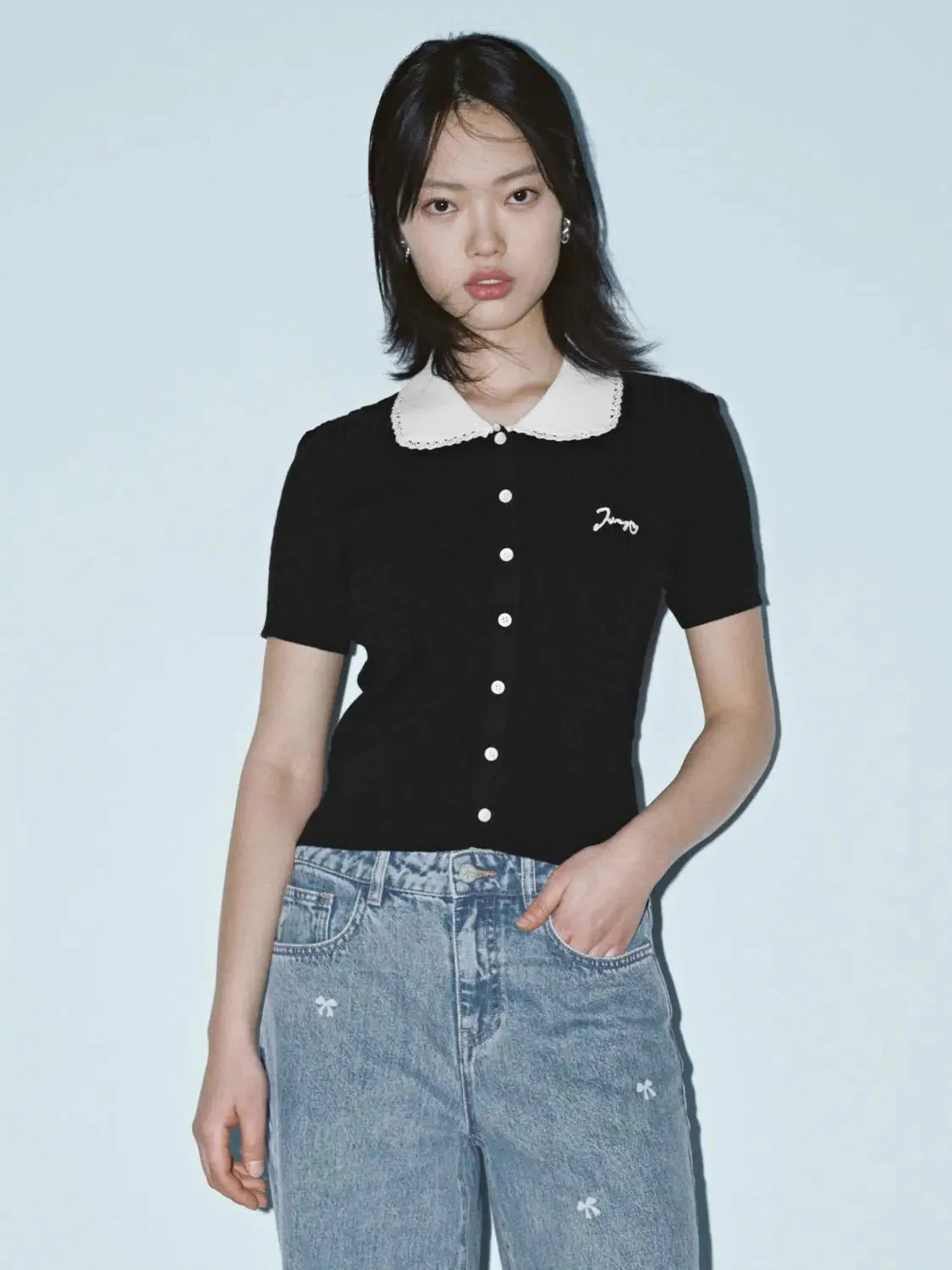 22506-collared-short-sleeve-knitted-cardigans-9.webp Collared Short Sleeve Knitted Cardigans