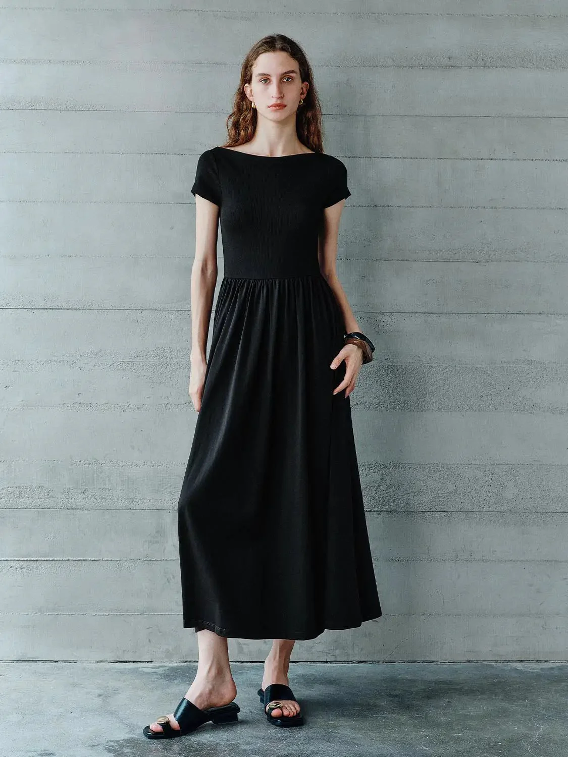2251-viscose-cotton-blend-elegant-a-line-maxi-dress-17.webp Viscose Cotton Blend Elegant A Line Maxi Dress