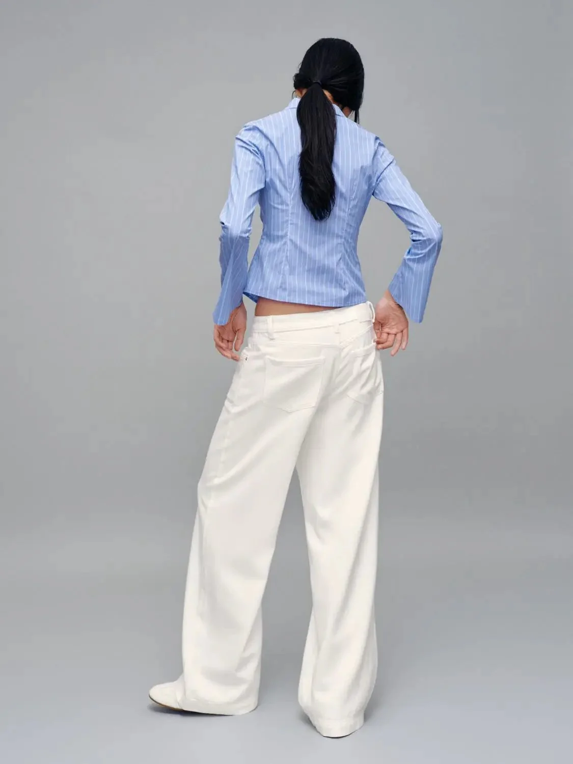 Flare Sleeve Nipped Waist Shirts