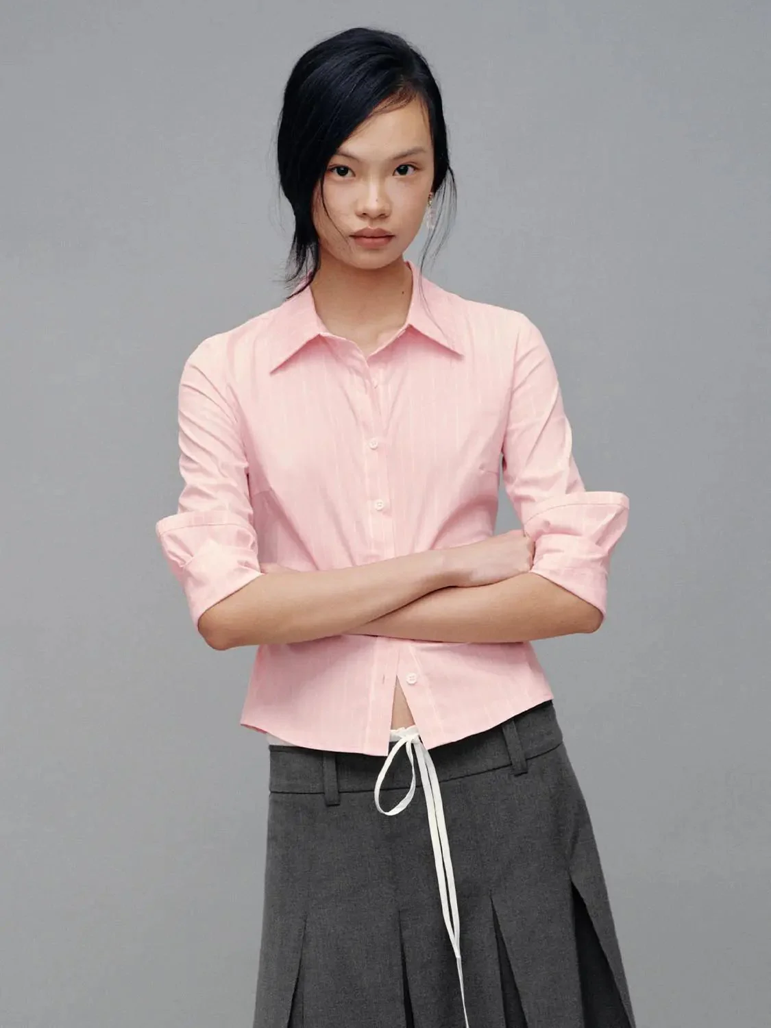 Flare Sleeve Nipped Waist Shirts