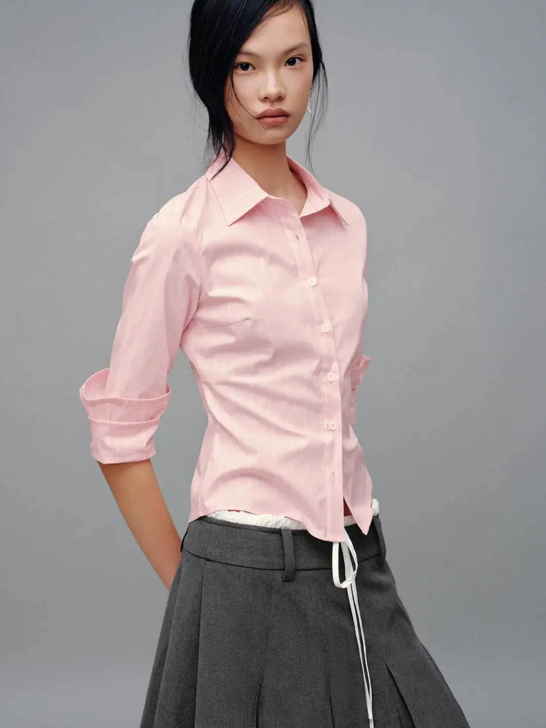 Flare Sleeve Nipped Waist Shirts