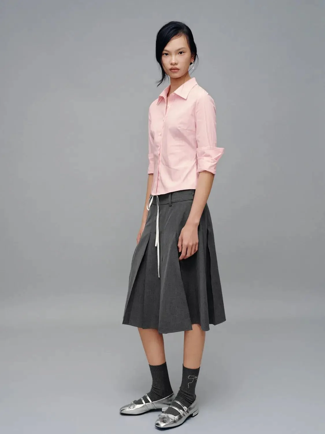 Flare Sleeve Nipped Waist Shirts
