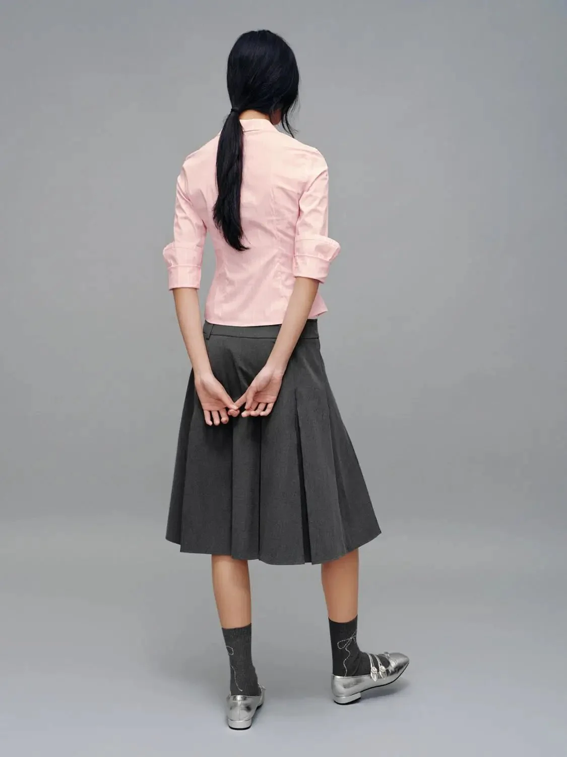 Flare Sleeve Nipped Waist Shirts