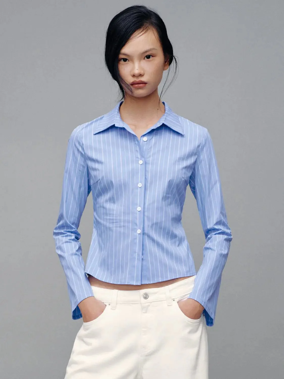 Flare Sleeve Nipped Waist Shirts