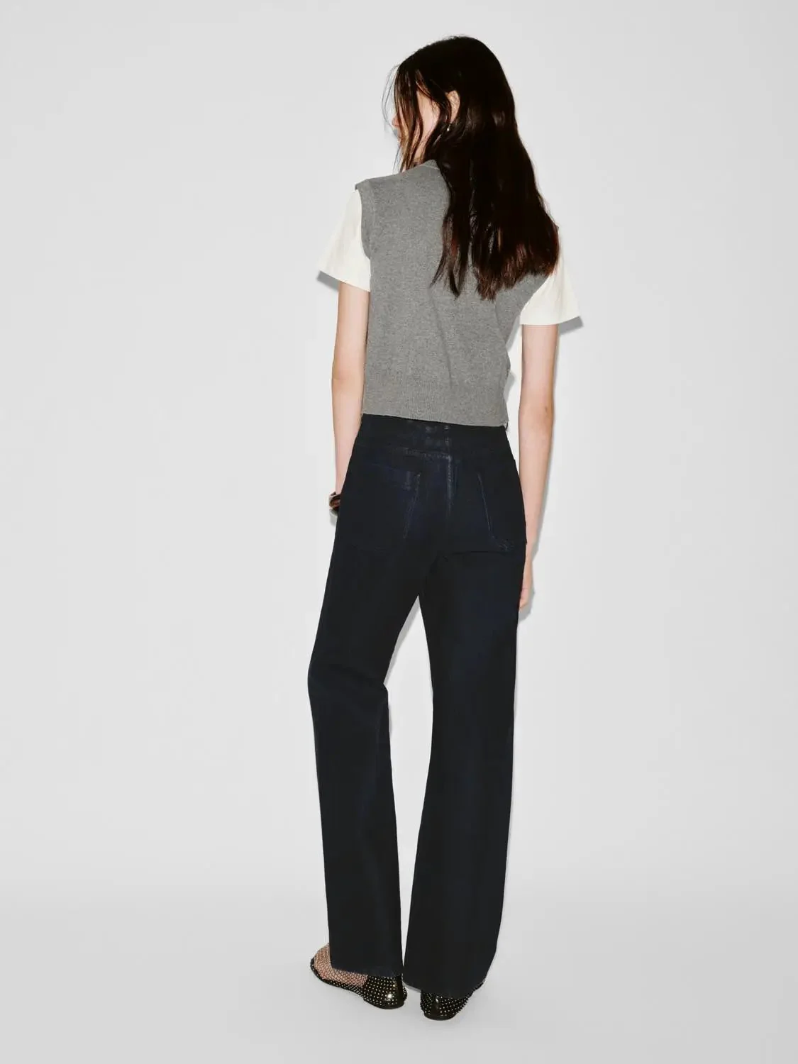 Cotton Two Tone Knit Layered Look T Shirt