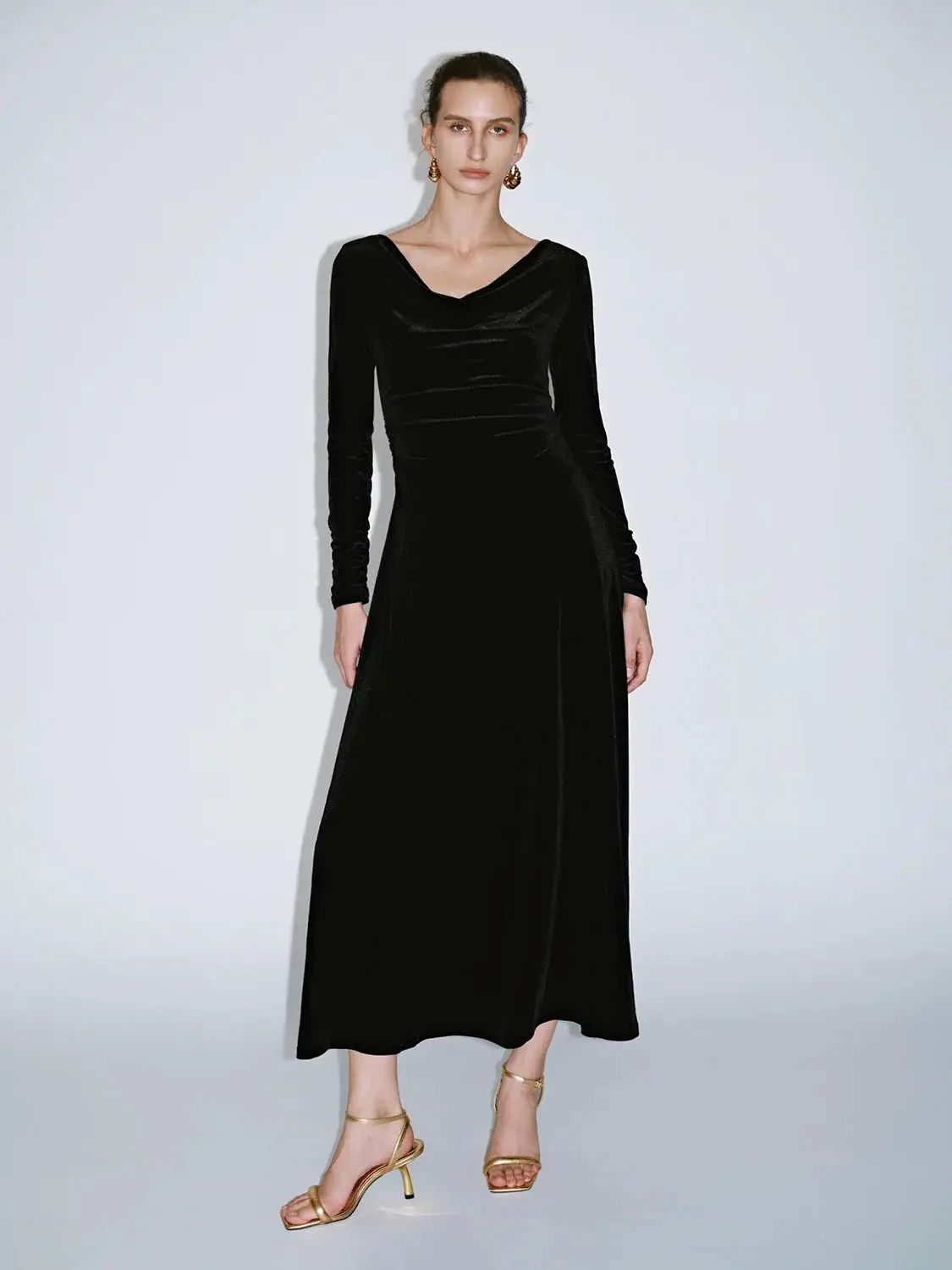 2268-velvet-effect-a-line-maxi-with-cowl-neck-dresses-1.webp Velvet-Effect A-Line Maxi With Cowl Neck Dresses