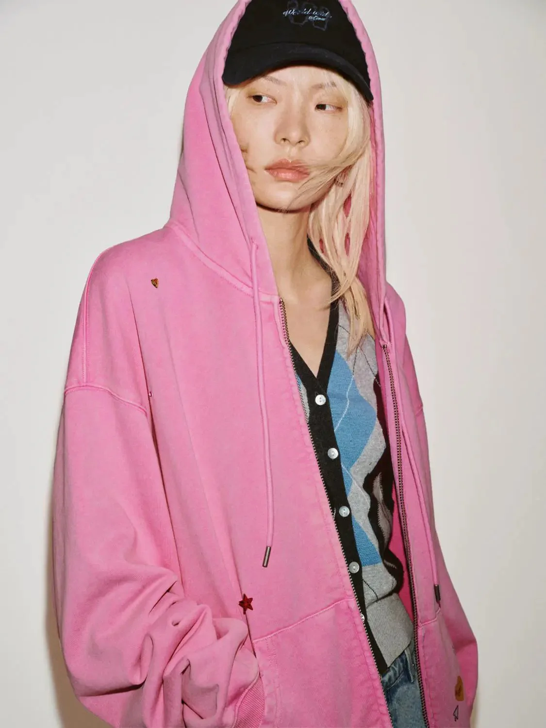 Hooded Drawstring Printed Jackets