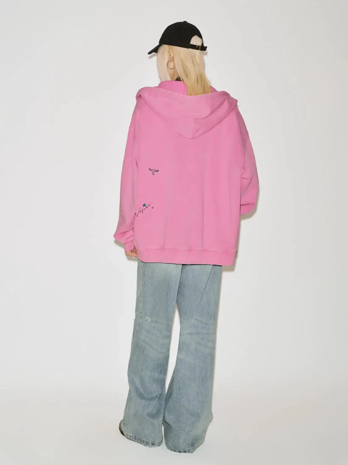 Hooded Drawstring Printed Jackets