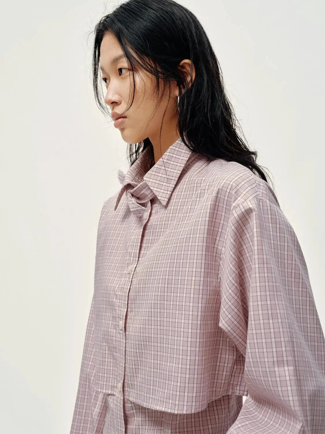 22813-tie-neck-contrast-check-shirts-3.webp Tie Neck Contrast Check Shirts