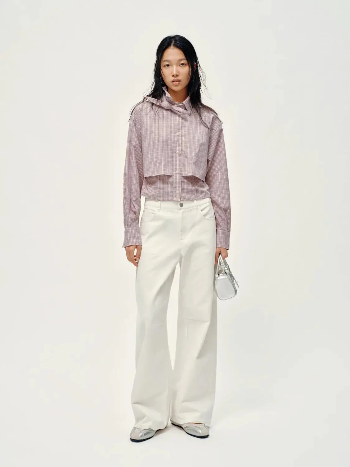 22813-tie-neck-contrast-check-shirts-5.webp Tie Neck Contrast Check Shirts