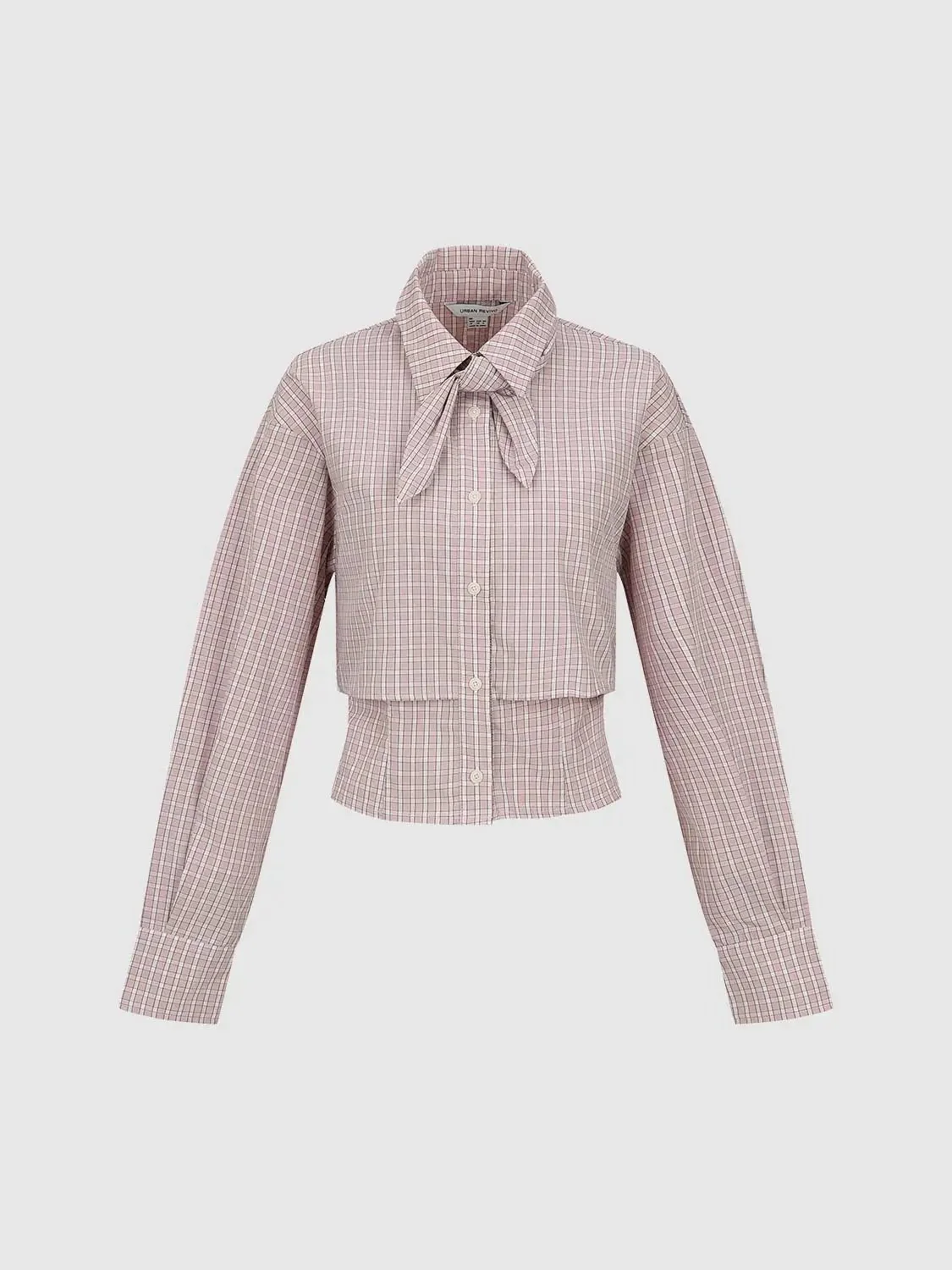 22813-tie-neck-contrast-check-shirts-7.webp Tie Neck Contrast Check Shirts