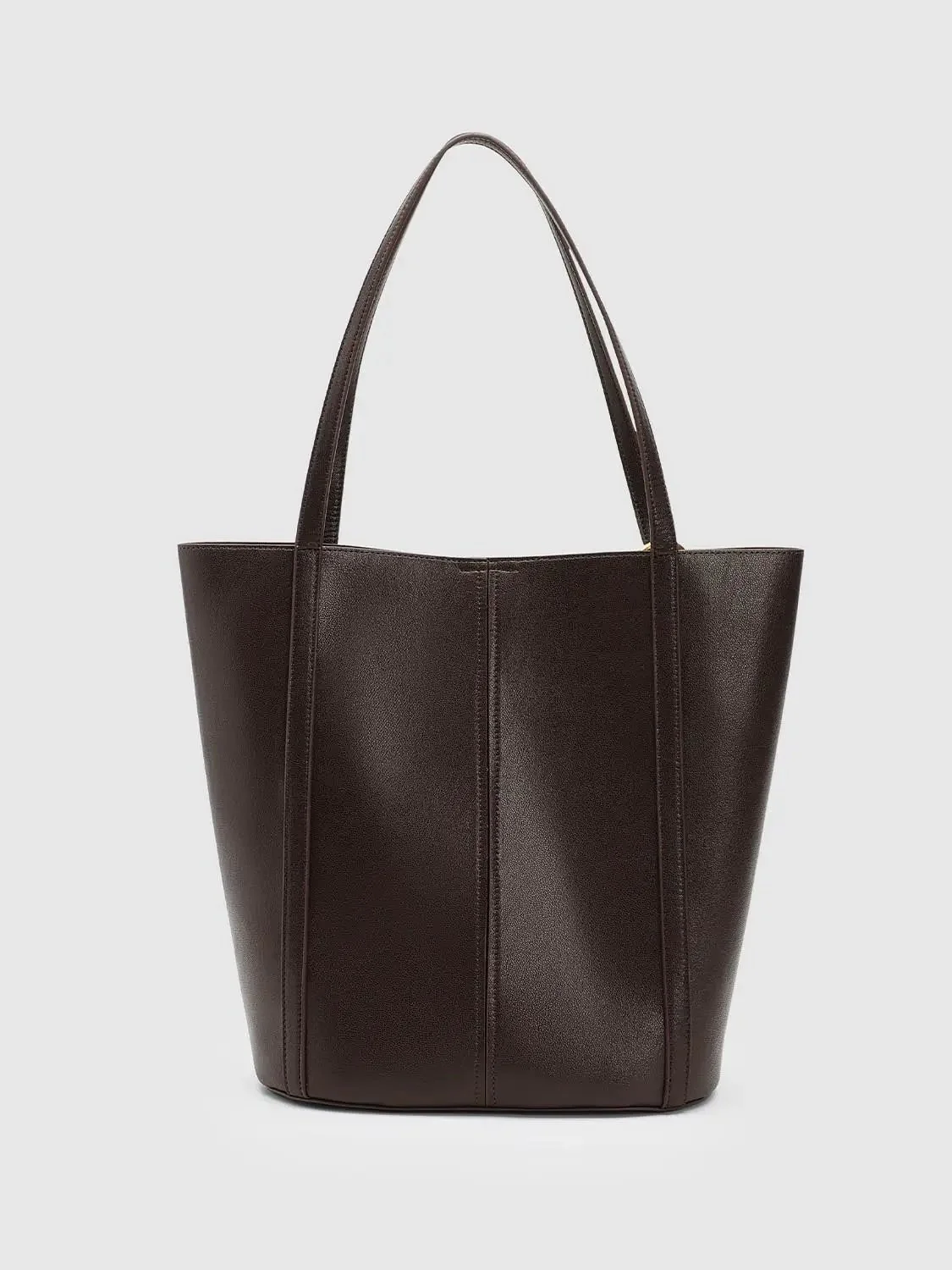 Faux Leather Chain Detail Bucket Shoulder Bags