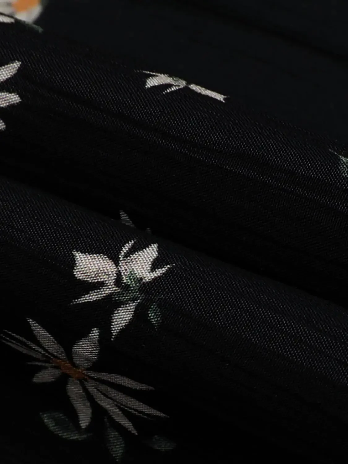 Lace-Up Floral Overhead Shirt